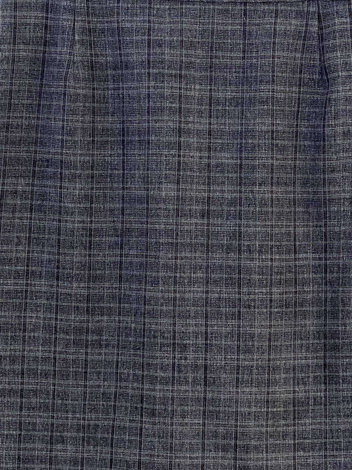 Vintage Checked Skirt Midi Length Grey and dark red checked skirt UK Size 14-16