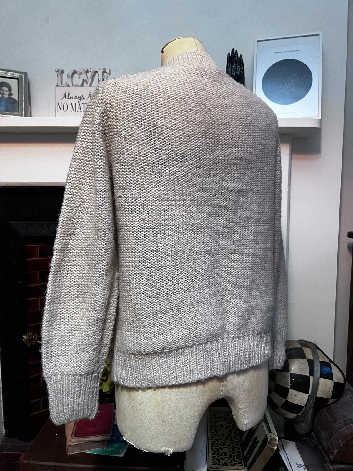 Vintage 1970s Cream Cable Knit Cardigan | Wool Blend Aran Style Jumper
