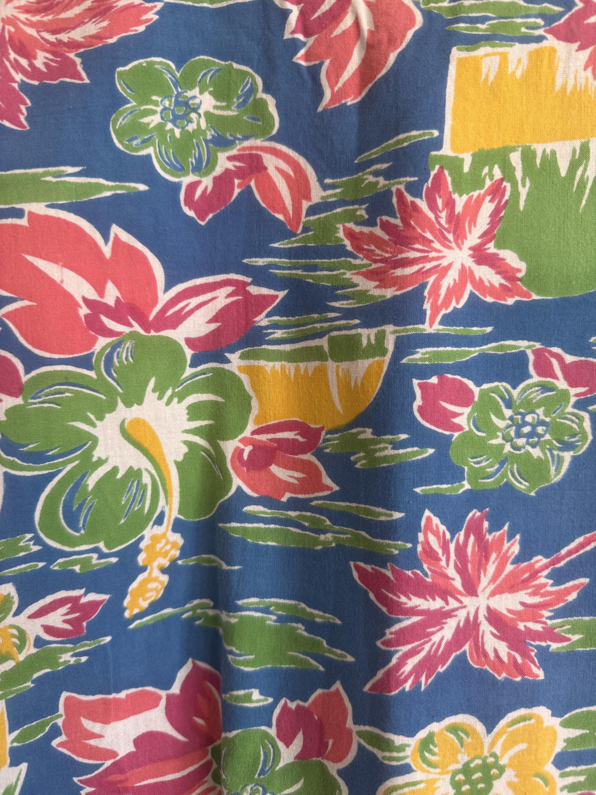Vintage 1980s Hawaiian Tropical Dress | Drop Waist Summer Sundress