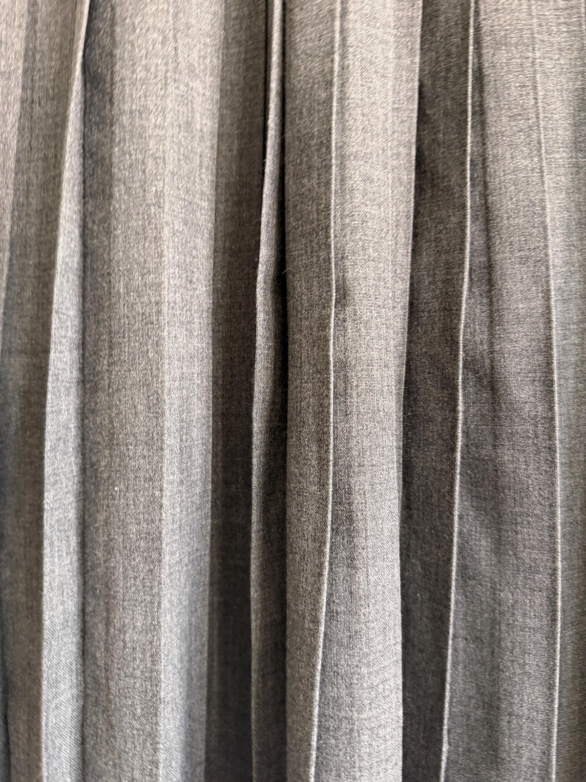 Vintage Grey Pleated Midi Skirt | Bedford Clothes | Made in Britain | UK 8-10