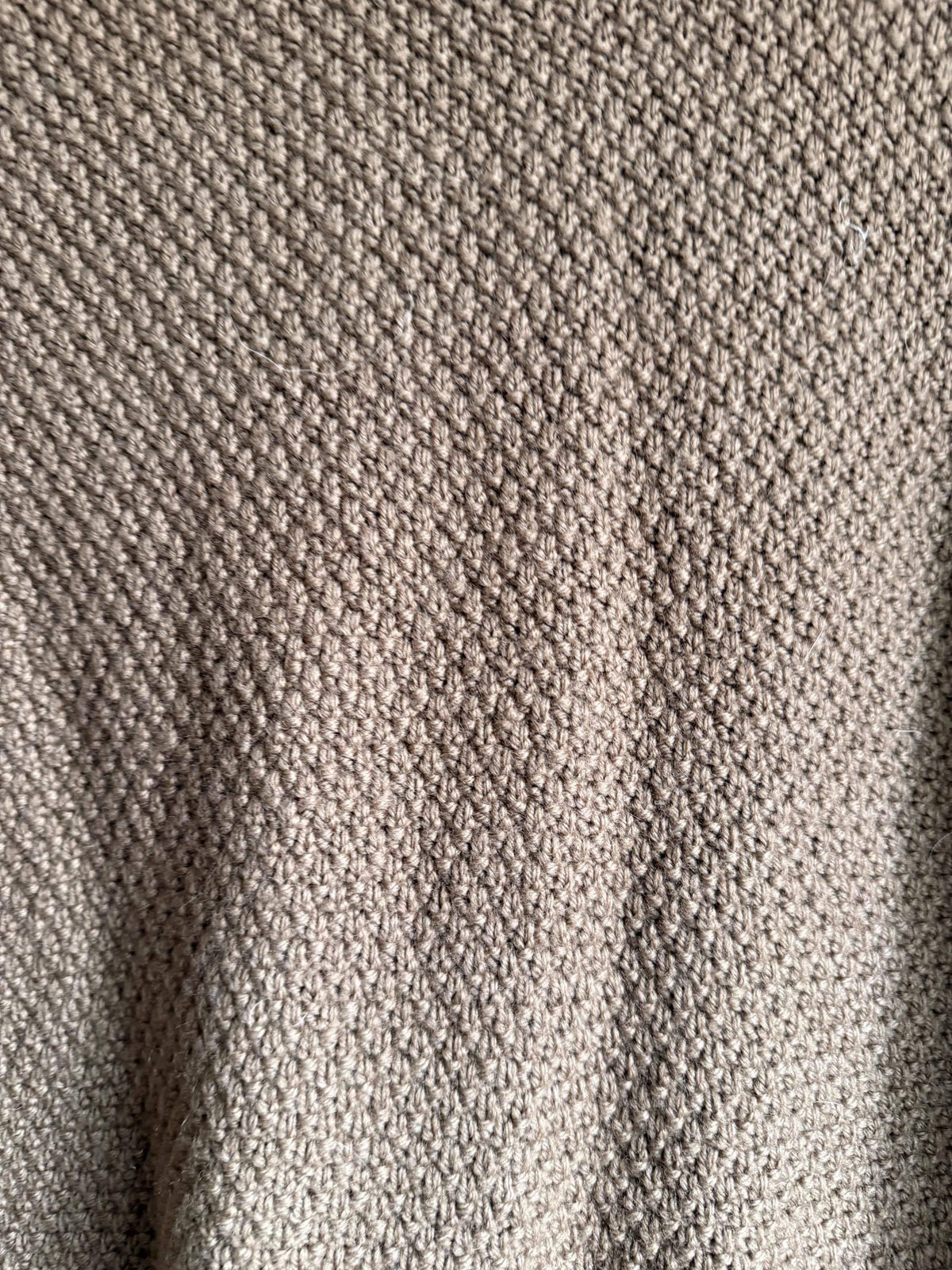 Vintage 1940s Brown Cable Knit Wool Jumper – V Neck Chunky Country Sweater – Unisex Heritage Knit
