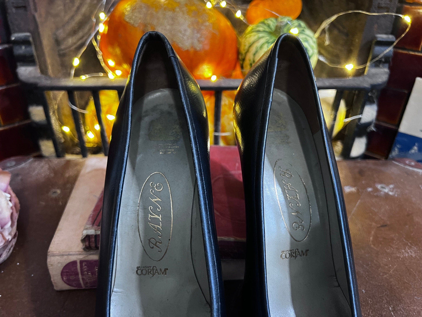 1940’s Vintage Shoes Black Suede Rayne Shoes Black Suede UK6 - Vintage stiletto - Vintage Shoes, 1940s Rayne Shoes, vintage shoes RAYNE