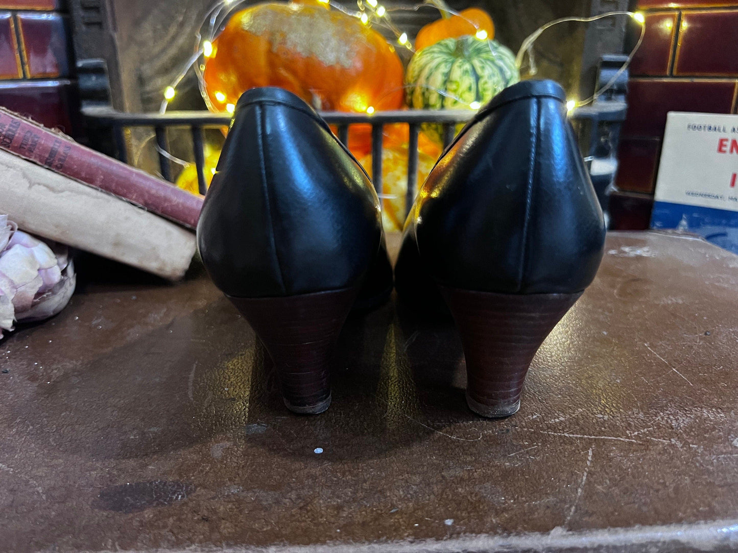 1940’s Vintage Shoes Black Suede Rayne Shoes Black Suede UK6 - Vintage stiletto - Vintage Shoes, 1940s Rayne Shoes, vintage shoes RAYNE