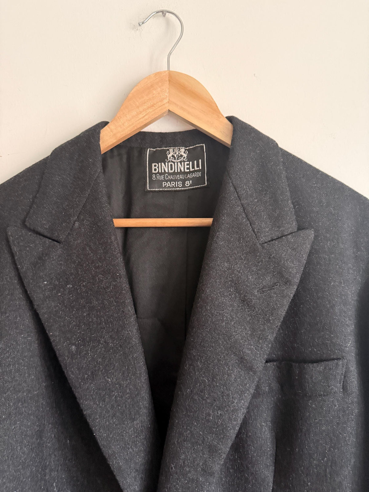1952 French Bespoke Morning Coat by Bindinelli Paris – Black Wool Tailcoat – 1950s Formal Menswear