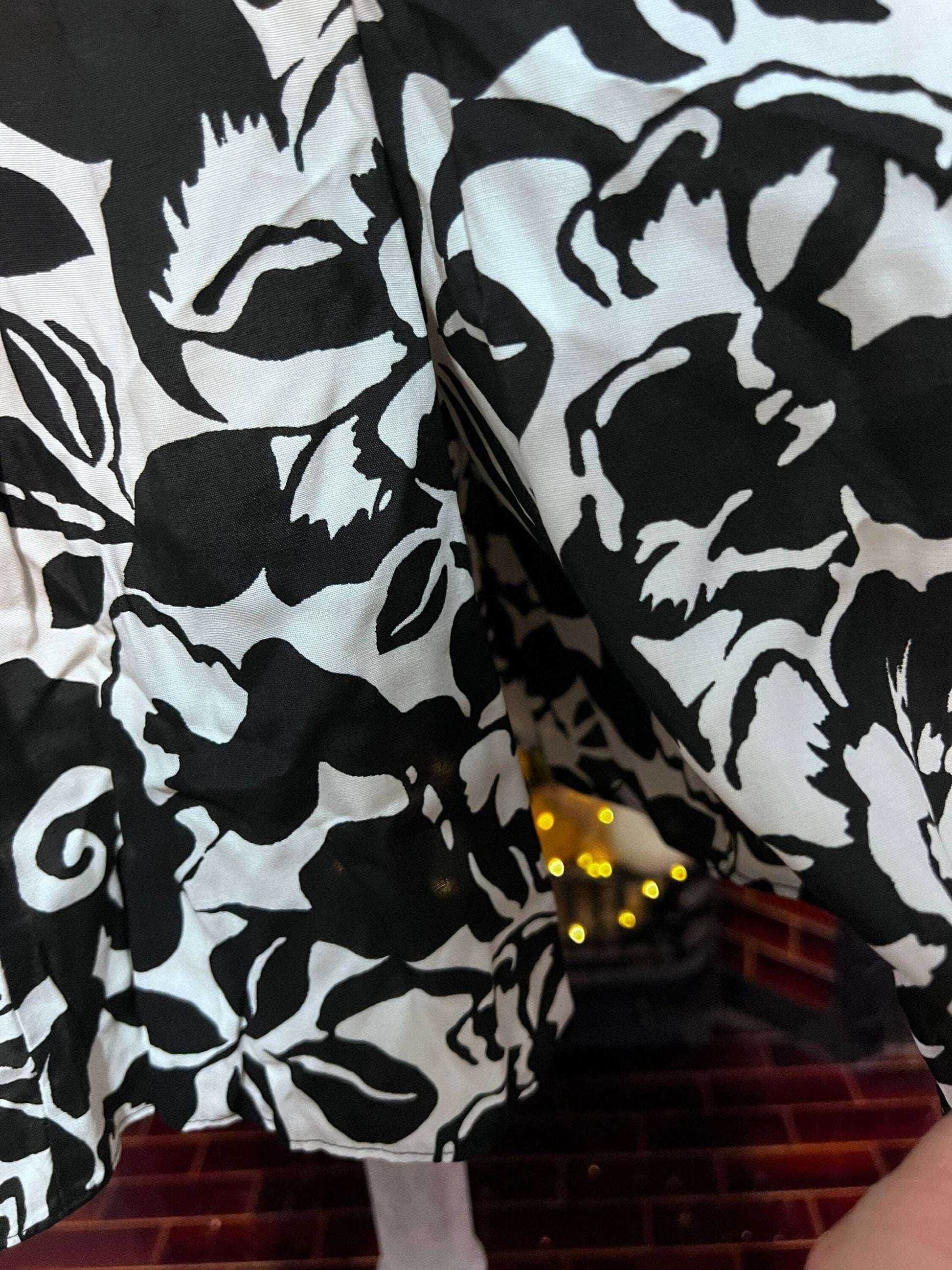 90s Vintage Playsuit Jumpsuit- St Michael Marks & Spencer Romper Playsuit Black and white