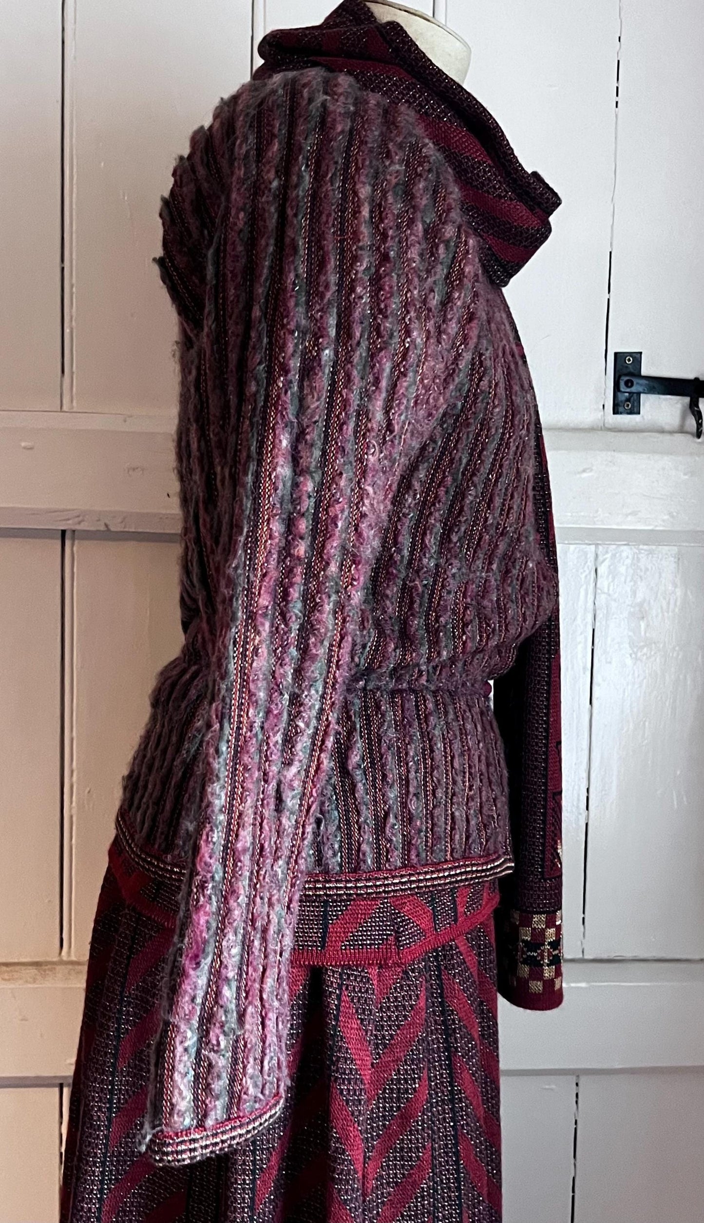 Bill Gibb Knit Set 1980s 1970s Skirt, Top, Cardigan and Scarf -