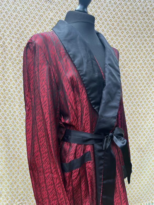 Vintage 1950's Grenville Smoking Dressing Gown House Robe | Size M