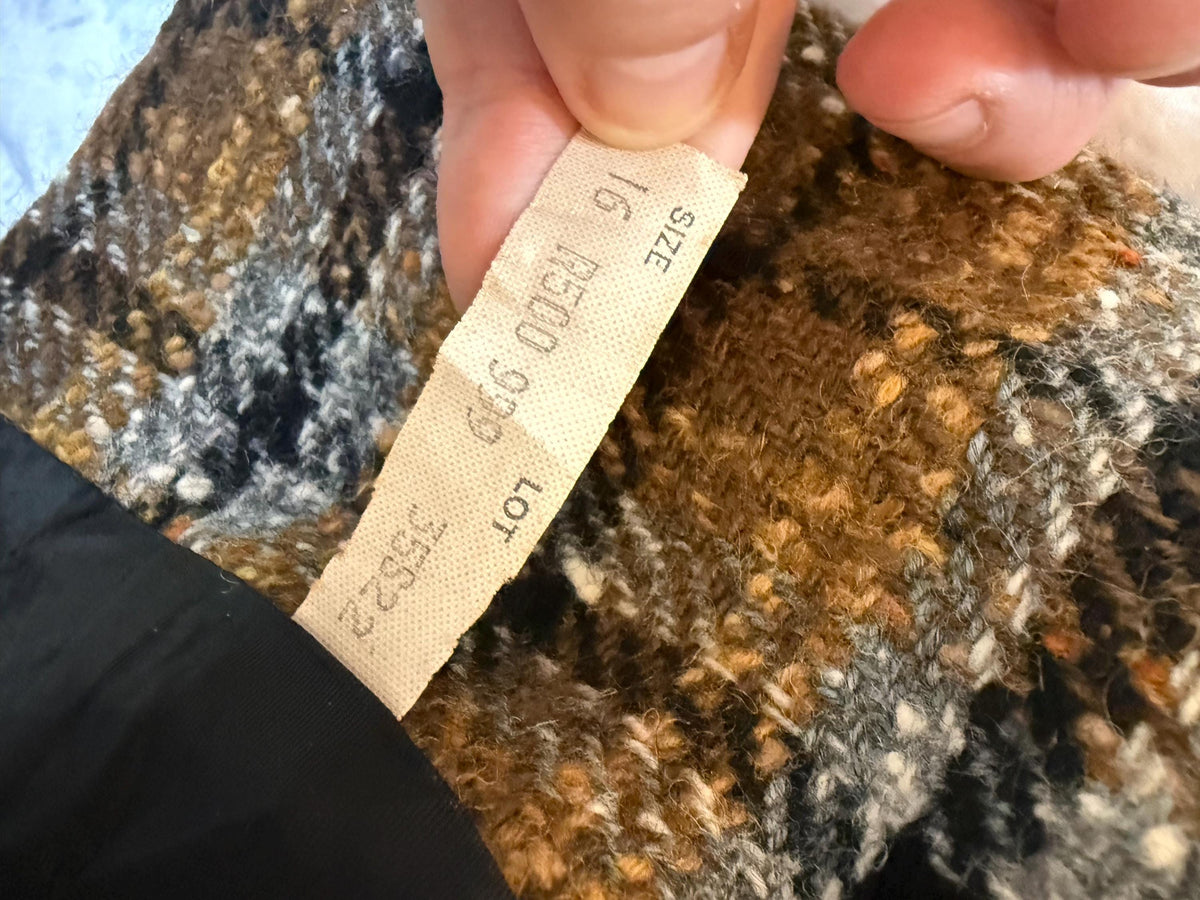 Vintage 1950s Pendleton Wool Coat – Brown Plaid Check Jacket, Pure Virgin Wool, USA Made, Size M