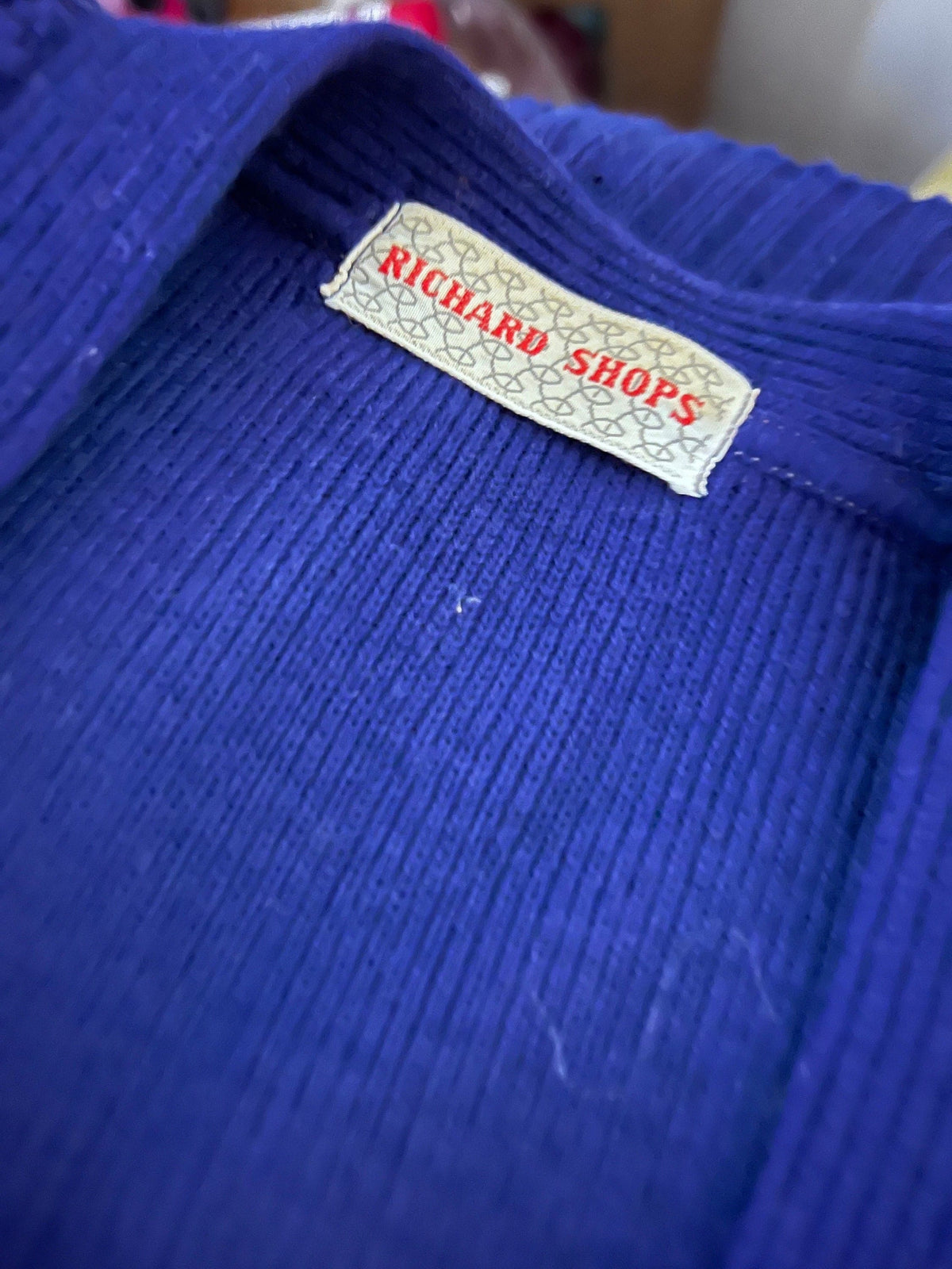 Vintage royal blue Cardigan sleeveless cardigan navy blue knit cardigan, vintage, knitwear, vintage vest, 70s cardigan Richard’s Shop Tank