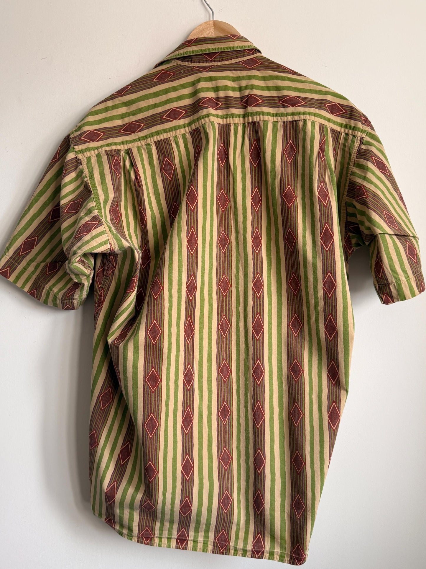 Vintage 1980s A Cause des Garçons Geometric Stripe Cotton Shirt