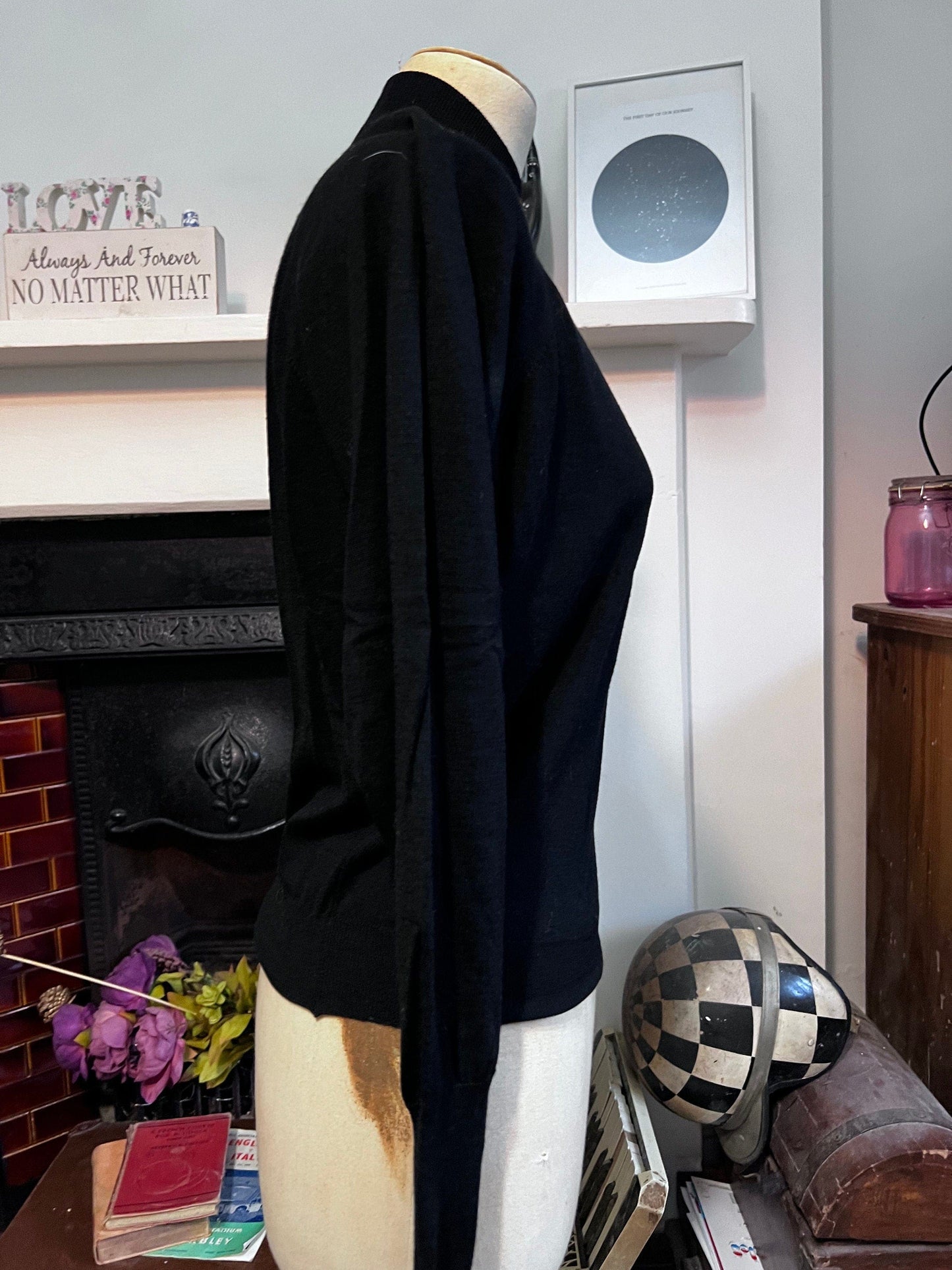 Vintage Black Jumper fine knit Jumper pullover Long Sleeve Jumper 1950s black turtle Neck Jumper, vintage knitwear, vintage jumper, black