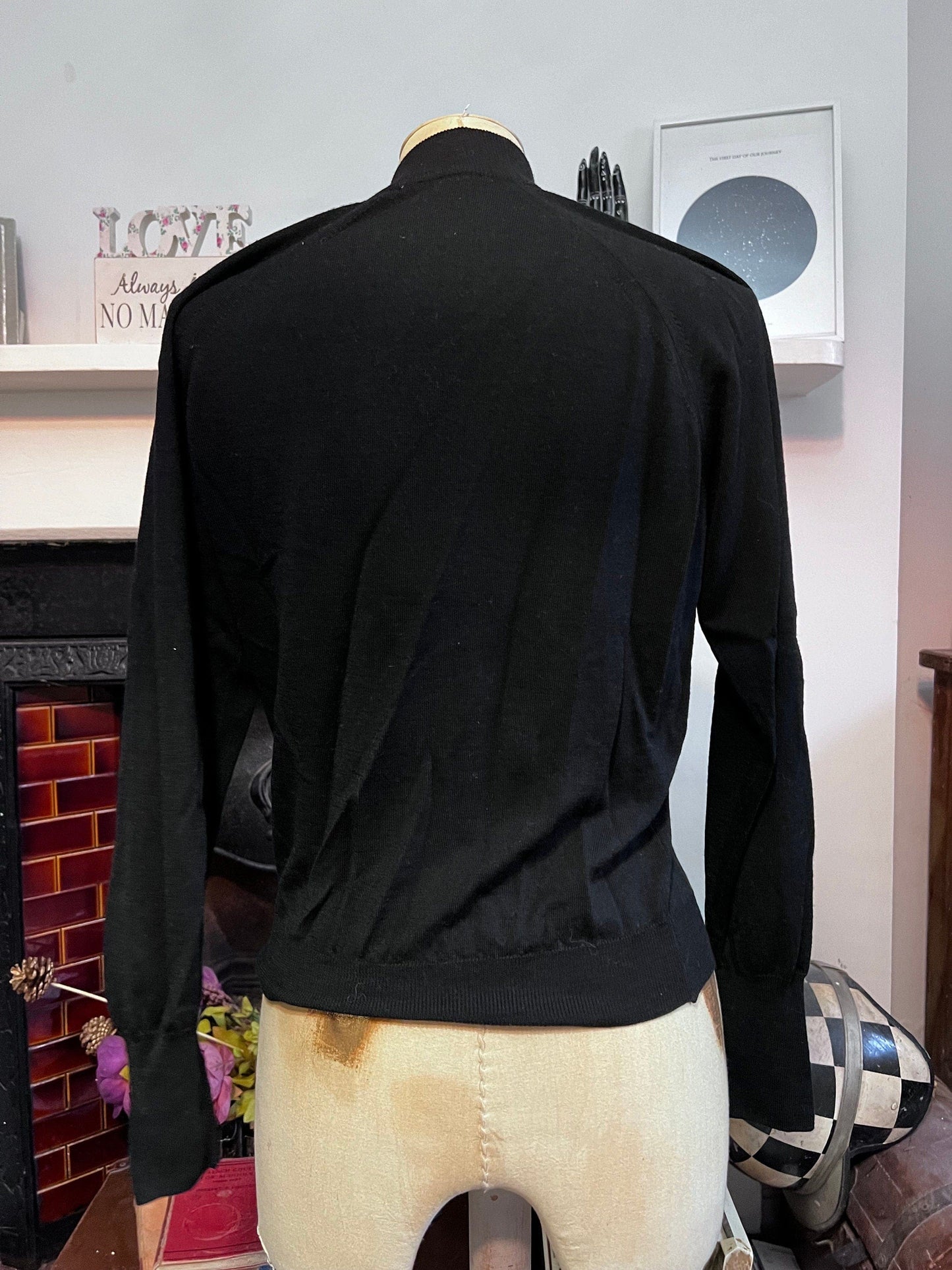 Vintage Black Jumper fine knit Jumper pullover Long Sleeve Jumper 1950s black turtle Neck Jumper, vintage knitwear, vintage jumper, black