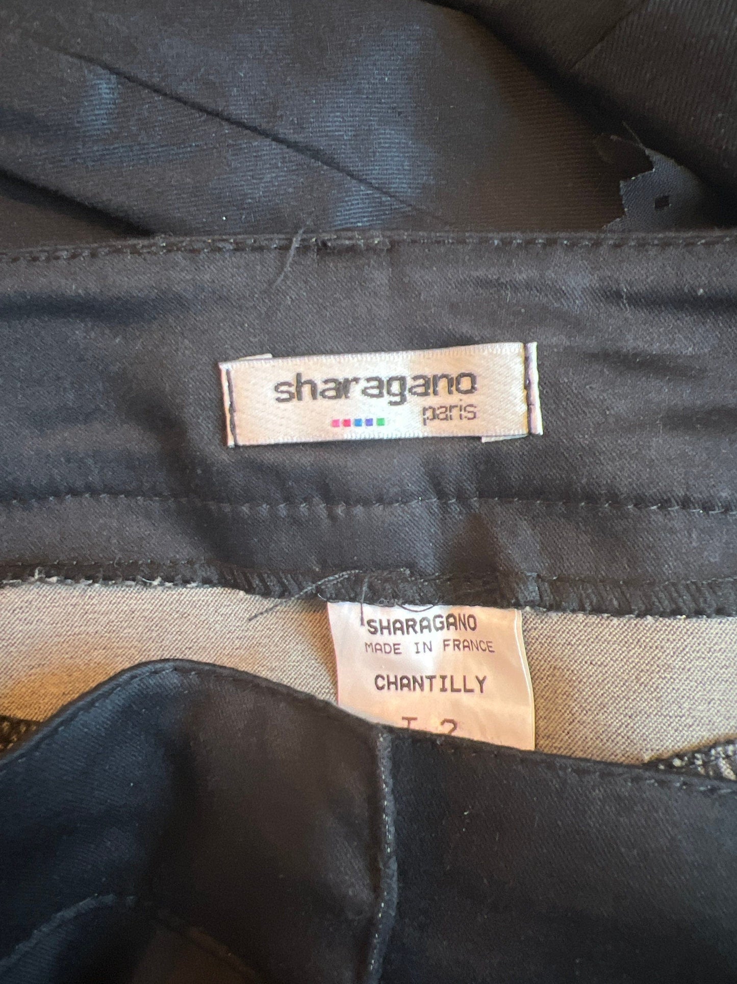 Vintage Black Western Style Skirt - Lace Details - A-Line Black Skirt 90s Black Stretch Skirt - Sharagano UK12