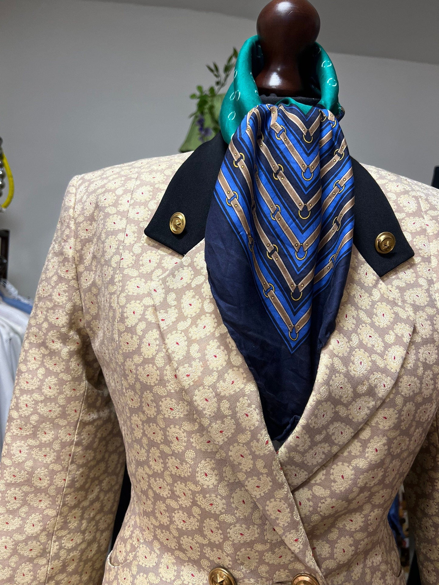 Rifat Ozbek Vintage Blazer late 1980’s early 1990s Tailored Paisley Blazer Jacket