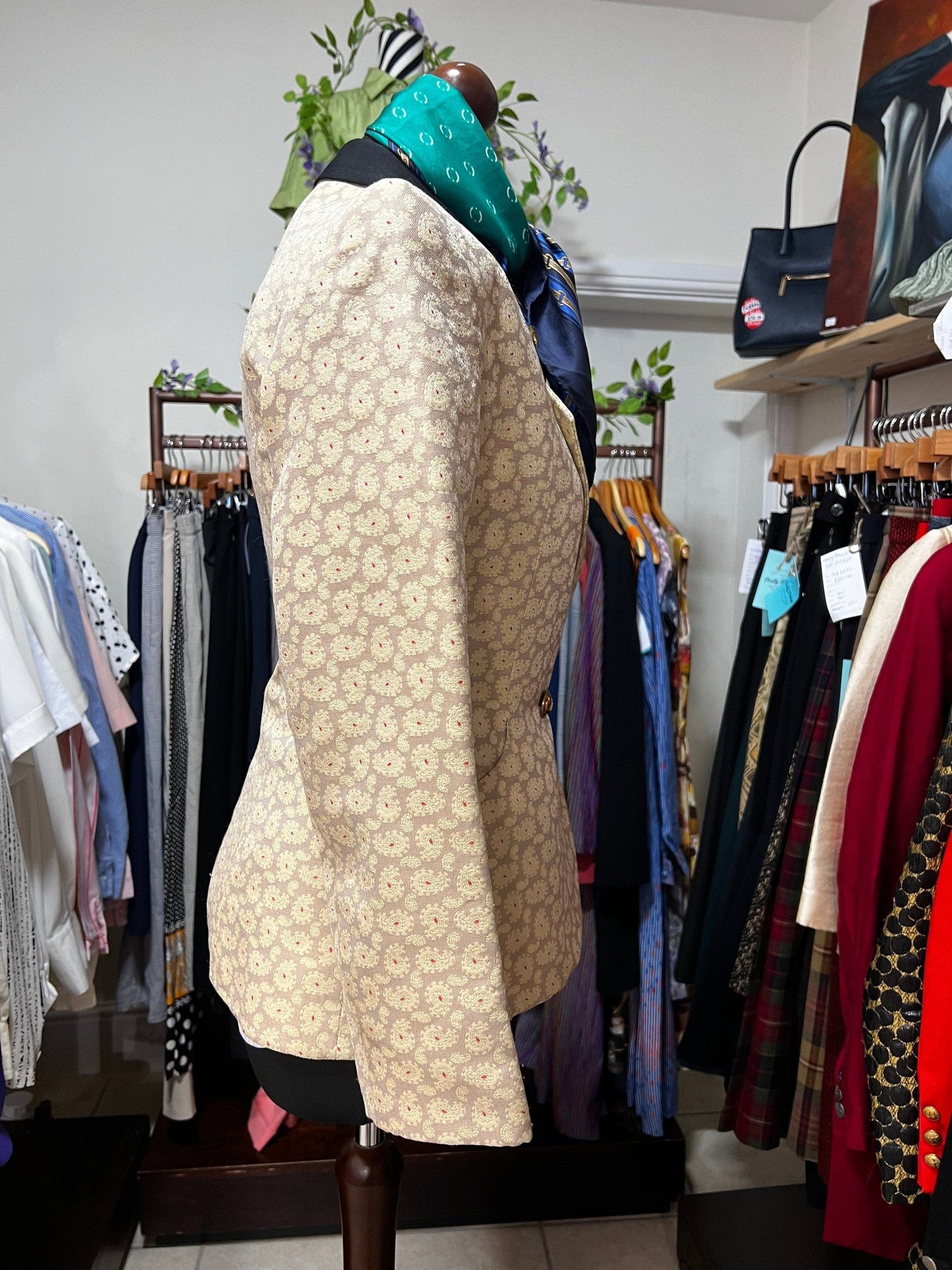 Rifat Ozbek Vintage Blazer late 1980’s early 1990s Tailored Paisley Blazer Jacket