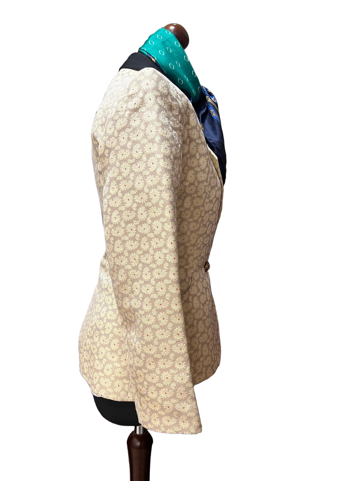 Rifat Ozbek Vintage Blazer late 1980’s early 1990s Tailored Paisley Blazer Jacket