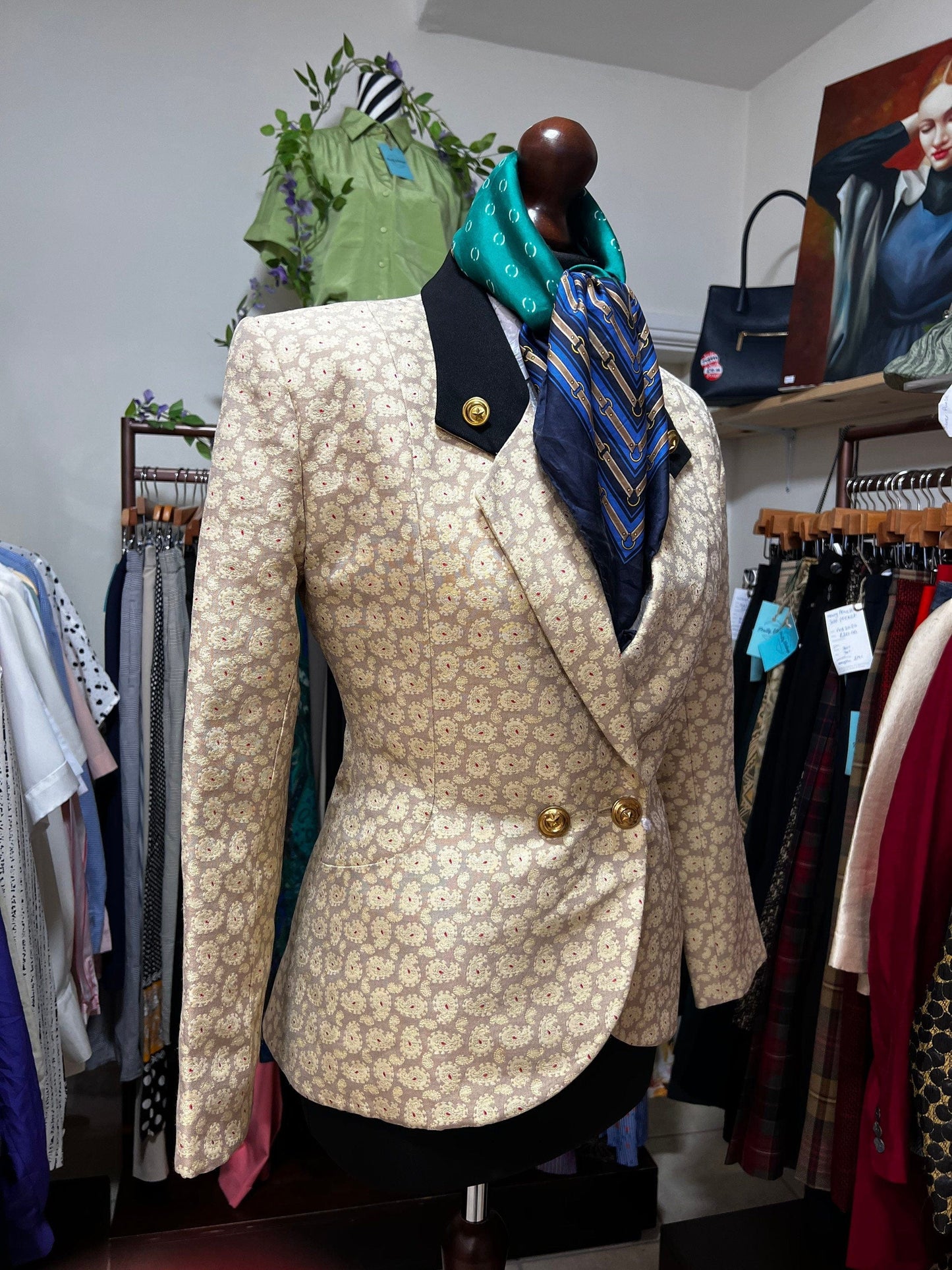 Rifat Ozbek Vintage Blazer late 1980’s early 1990s Tailored Paisley Blazer Jacket