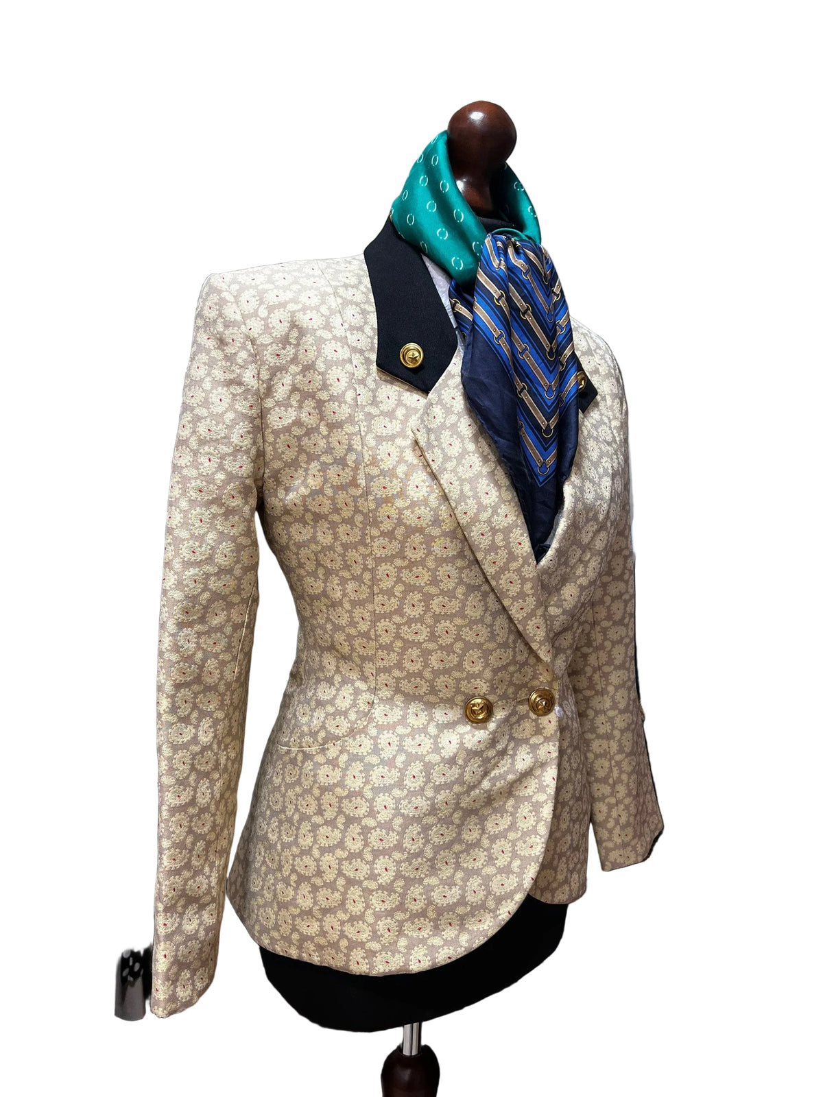Rifat Ozbek Vintage Blazer late 1980’s early 1990s Tailored Paisley Blazer Jacket