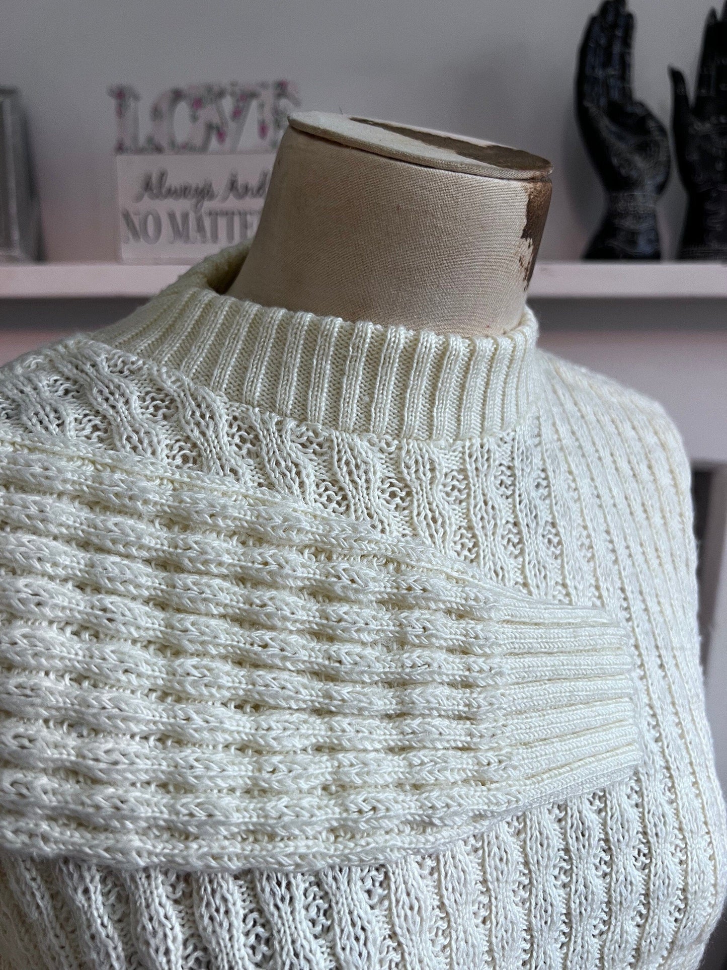 Vintage cream jumper acrylic jumper cream jumper, cream vintage knitwear, vintage pullover, vintage jumper, 1950s Vintage jumper, pullover