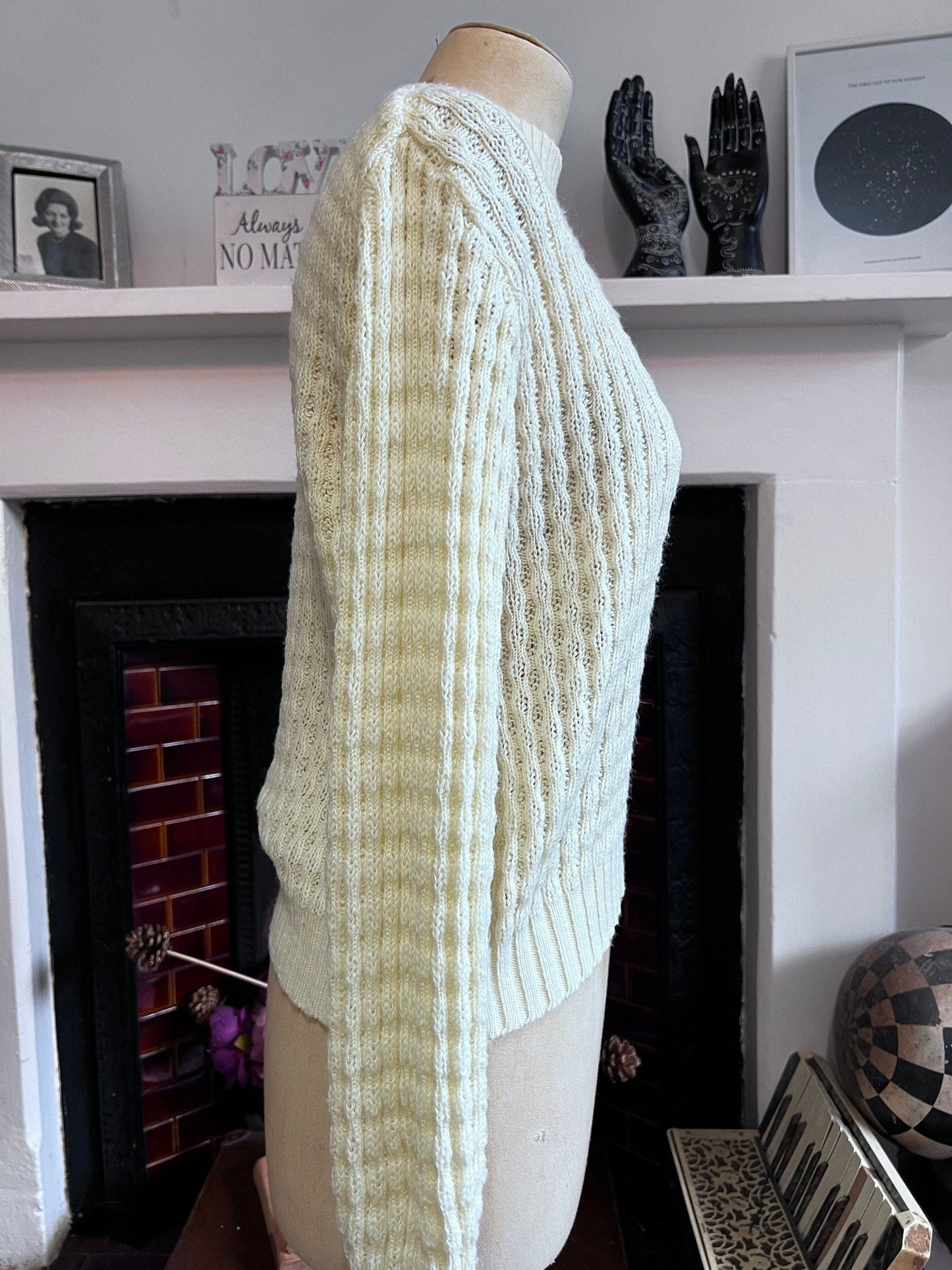 Vintage cream jumper acrylic jumper cream jumper, cream vintage knitwear, vintage pullover, vintage jumper, 1950s Vintage jumper, pullover