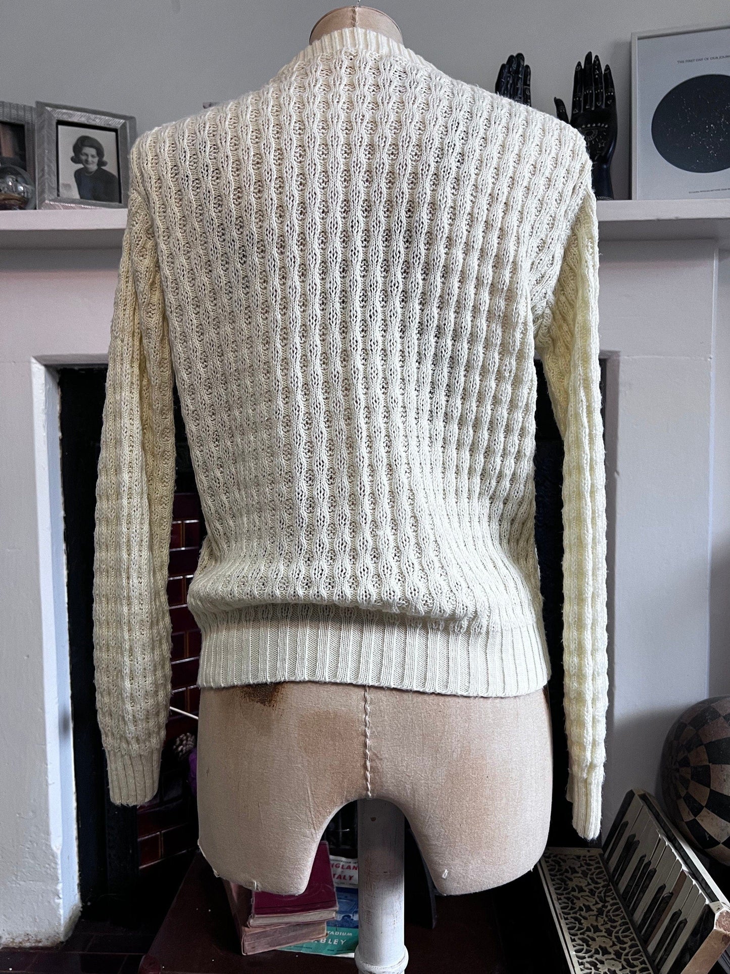 Vintage cream jumper acrylic jumper cream jumper, cream vintage knitwear, vintage pullover, vintage jumper, 1950s Vintage jumper, pullover