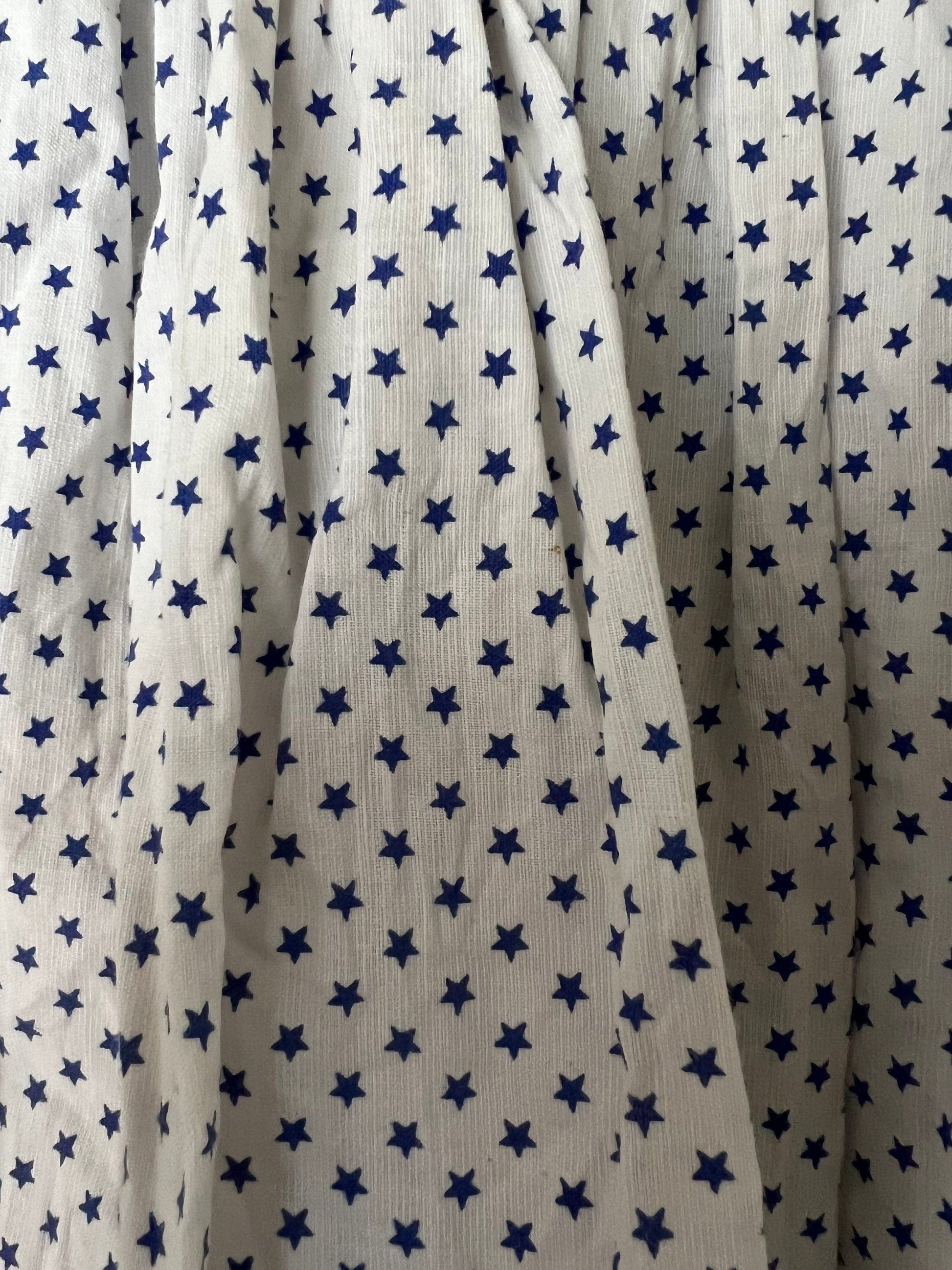 Vintage Girls Dress - Blue Star Patter Dress Baby Dress 2-3 years