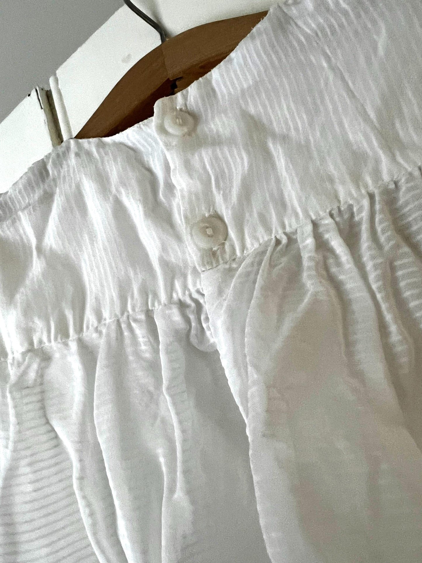 Vintage Girls Dress - white and red terylene Dress Baby Dress age 2-3 years