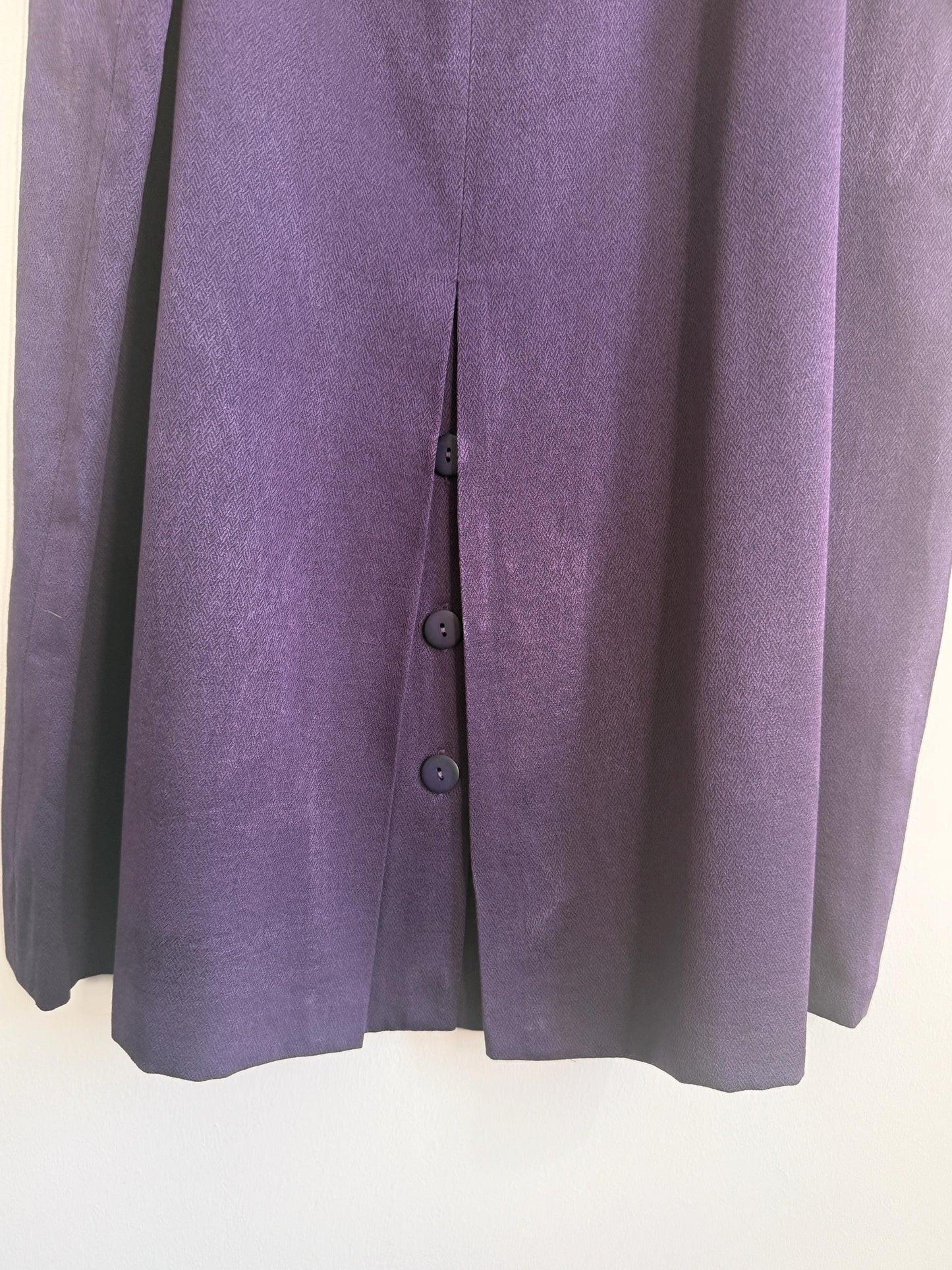 Vintage Godske Two Piece Suit UK 18 | Purple Skirt Suit | Scandinavian Vintage | Smart Occasion Suit | 1980s Tailored Set