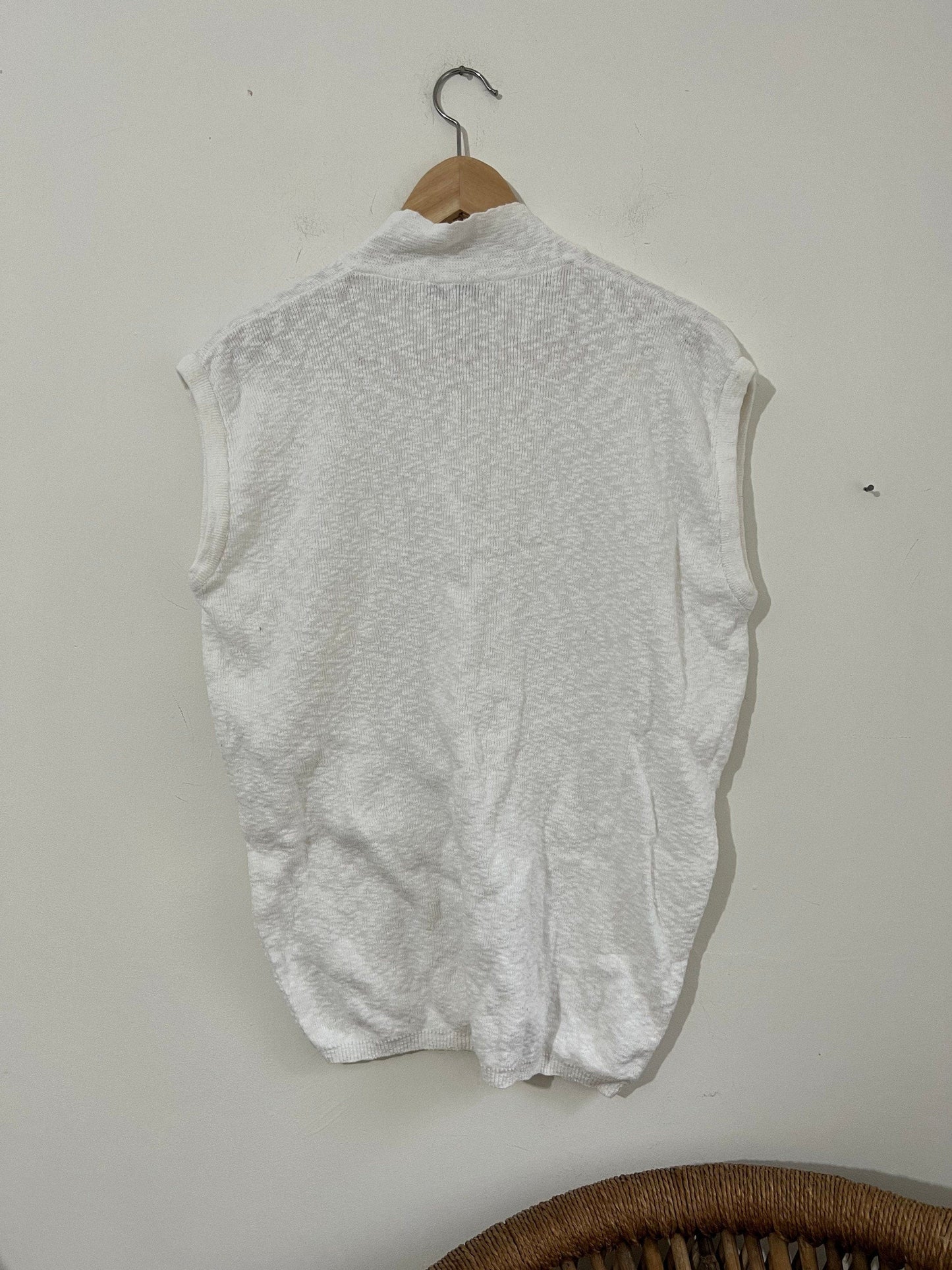 80s white Jaeger Jumper knitwear white fine knit jumper