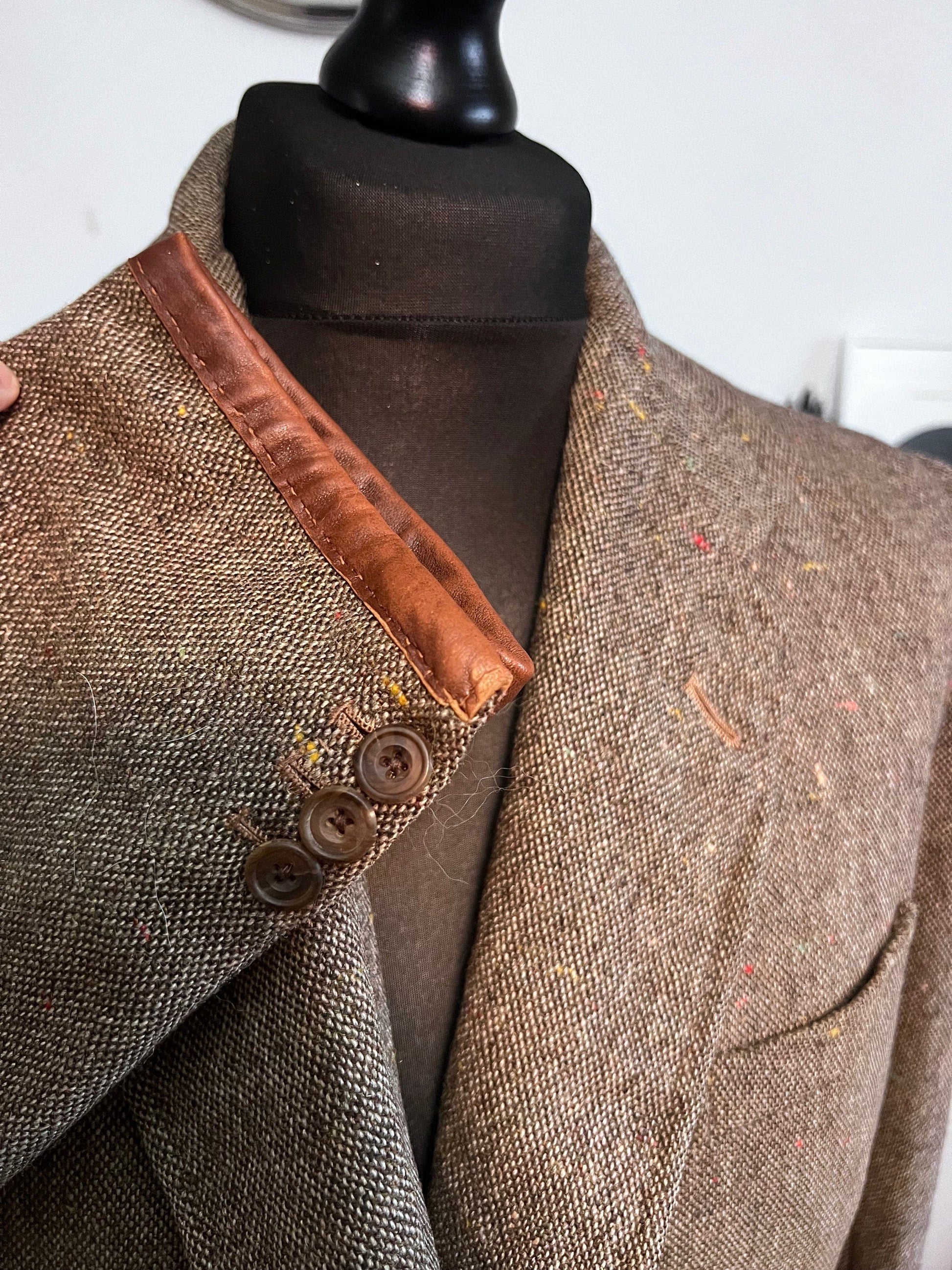 1960s Vintage Mens Tweed Ryder Amies Tweed Jacket , vintage tweed, fleck tweed jacket, brown tweed jacket, vintage tweed blazer, mens