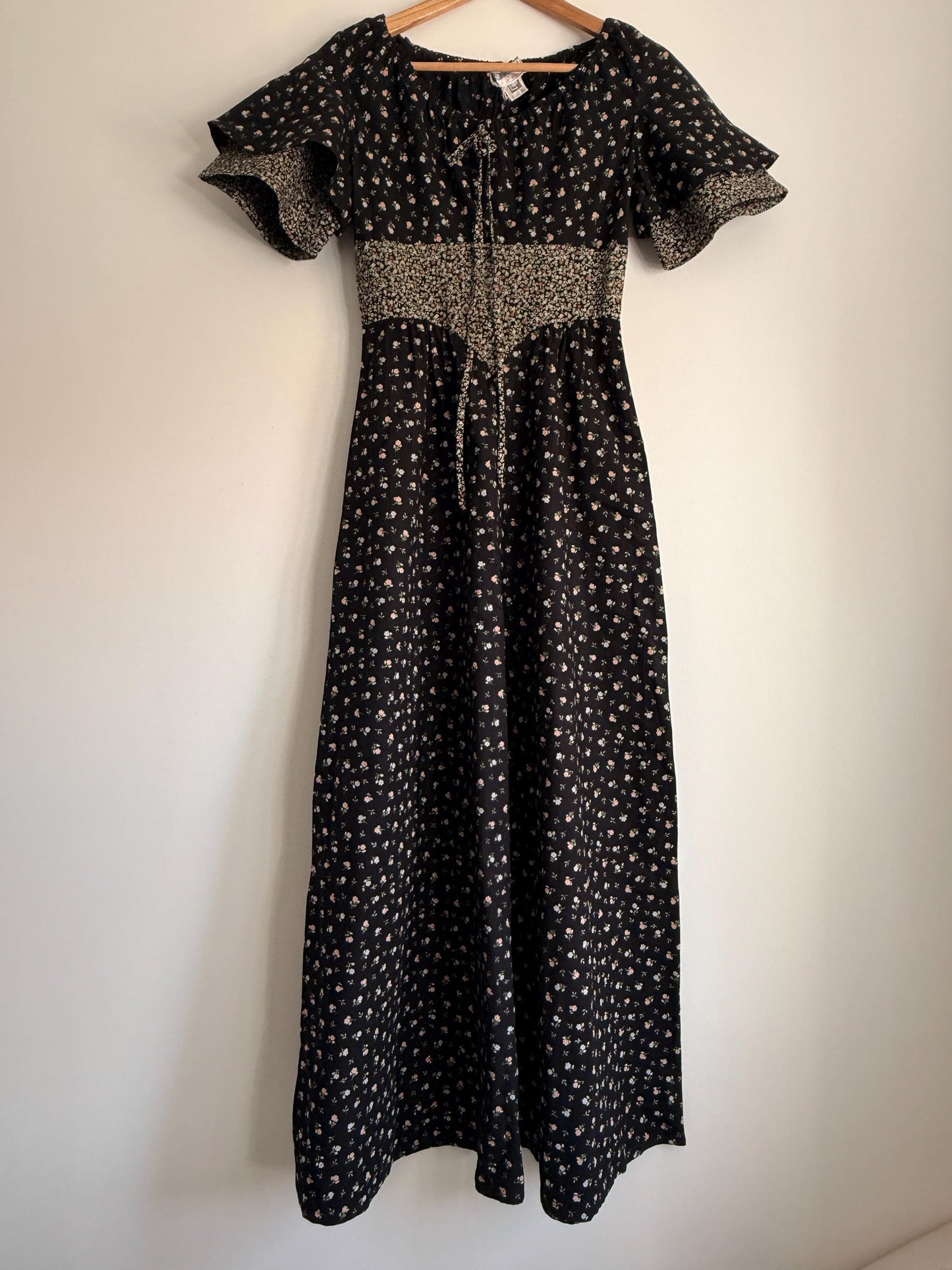 Vintage Mister Ant Prairie Dress | Made in England | 1970s Floral Maxi Dress | Cottagecore Dress | Romantic Boho Dress | British Vintage