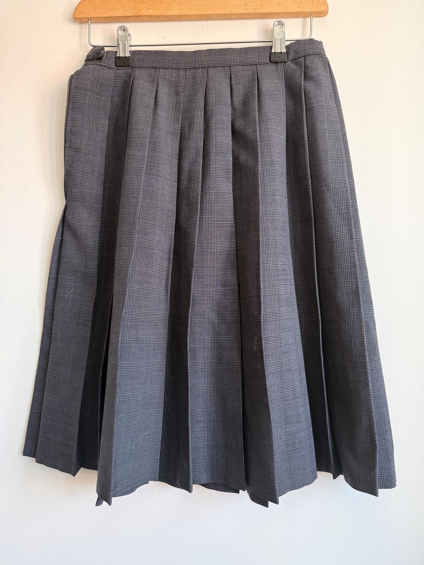 Vintage Ringel Prince of Wales Check Pleated Midi Skirt | Heritage Tailored | UK 10-12