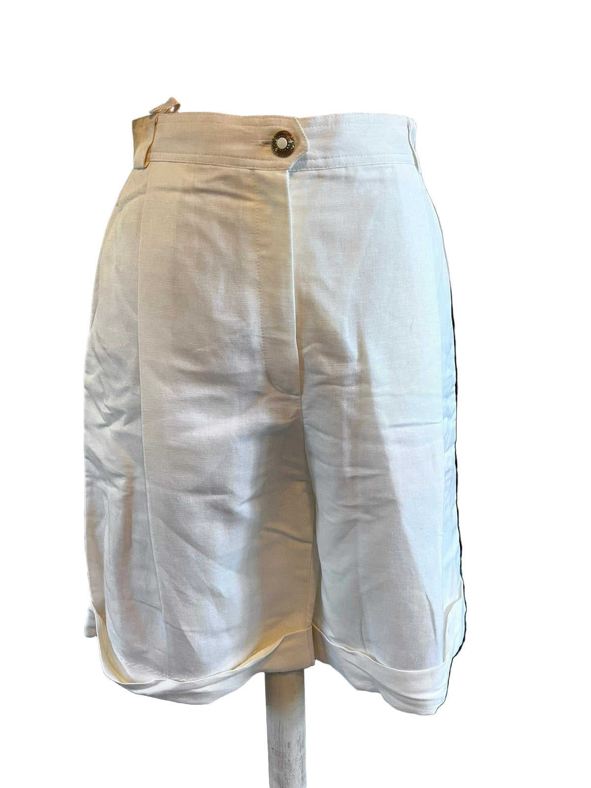 Vintage Suit Three Piece Suit Linen Cream 1980s Shorts Blouse and Jacket Suit - West German - Unworn Suit Still Tagged ! Brand New Vintage