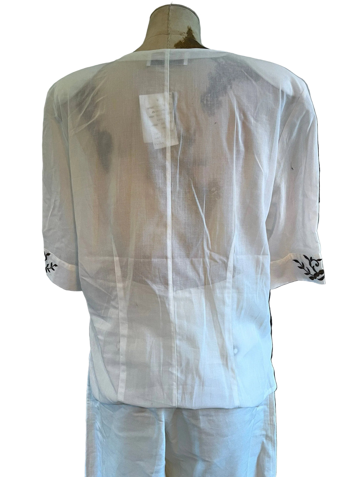 Vintage Suit Three Piece Suit Linen Cream 1980s Shorts Blouse and Jacket Suit - West German - Unworn Suit Still Tagged ! Brand New Vintage