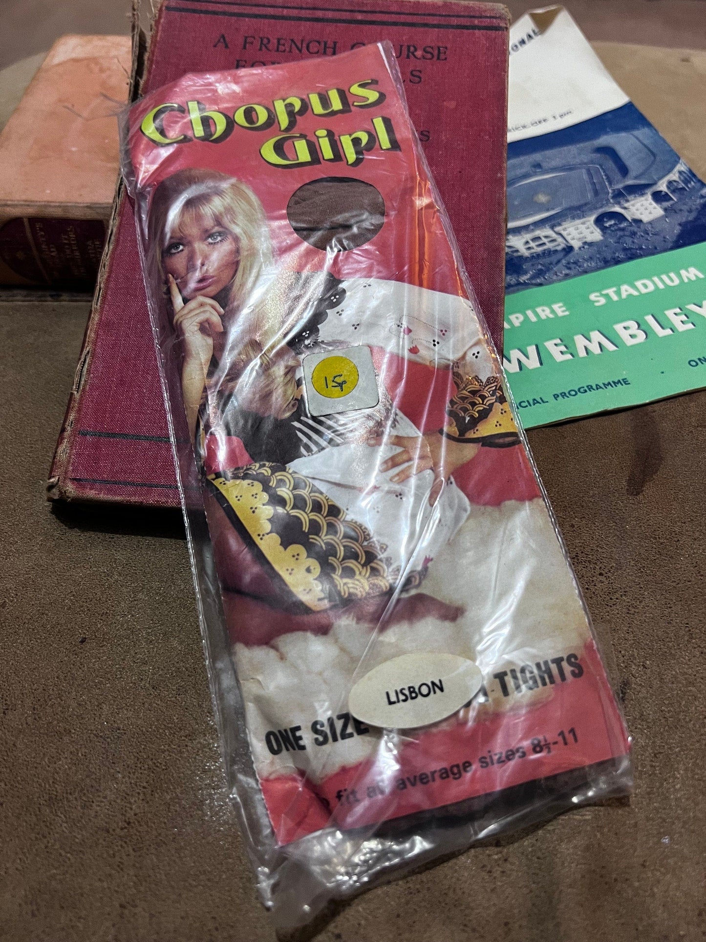 Vintage Womens Chorus Girl Dark Tan (Lisbon) Deadstock Tights Black and Brown Retro 60s 70s 1960s 1970s New in Packaging