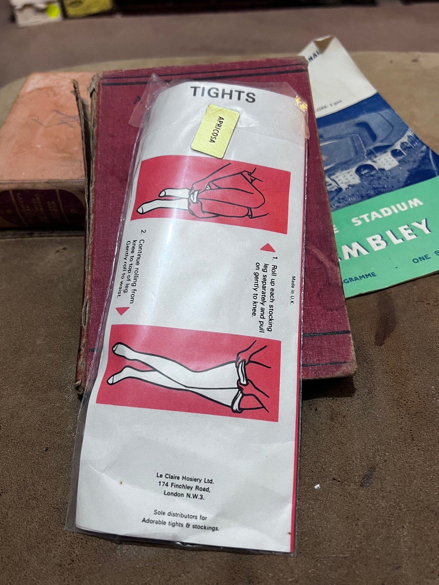 Vintage Womens Dark Tan Tights Deadstock Tights Black and Brown Retro 60s 70s 1960s 1970s New in Packaging, vintage tights, vintage