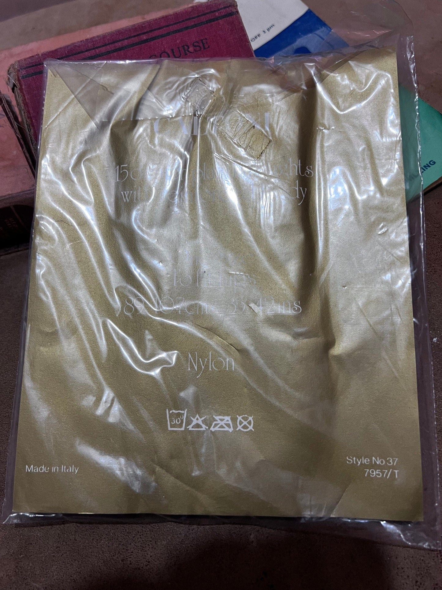 Vintage Womens Dark Tan Tights Deadstock Tights Black and Brown Retro 60s 70s 1960s 1970s New in Packaging, vintage tights, vintage