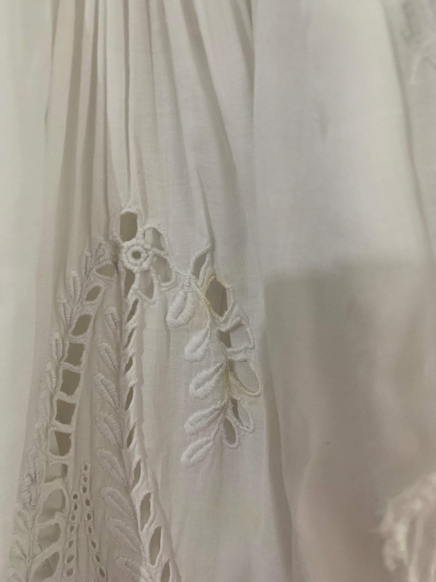 Pretty Vintage - Hand Curated Vintage Antique Christening Gown, 19th Century Christening Gown, Heirloom Broiderie Anglais Christening Gown, Antique Dress, White Dolls Dress