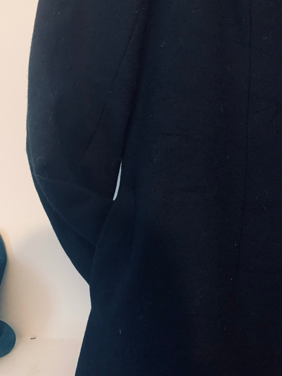 70s vintage Coat, black button through, midi length Black coat, vintage coat, aline vintage coat, 1970s coat, vintage clothing, jacket coat