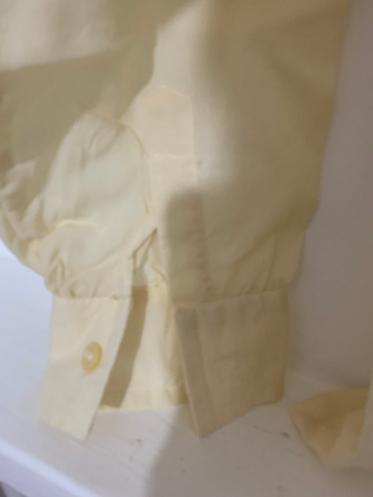 Yellow Joseph Janard Linen Blouse - Long Sleeve - Pale Yellow Oversize Blouse - 80s