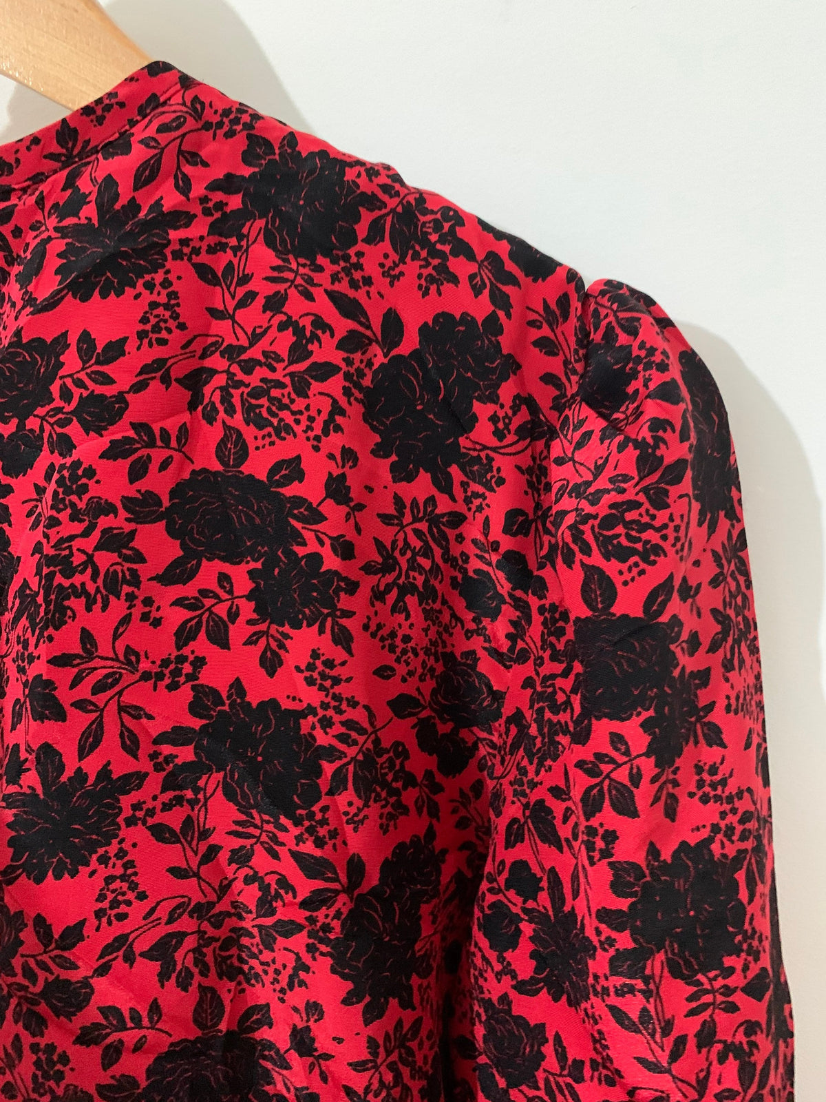 Vintage red dress, 1980s red & black dress vintage, Day Dress, floral pattern dress Rare Plus Size eu 42 size 16 red voluptuous vintage dres