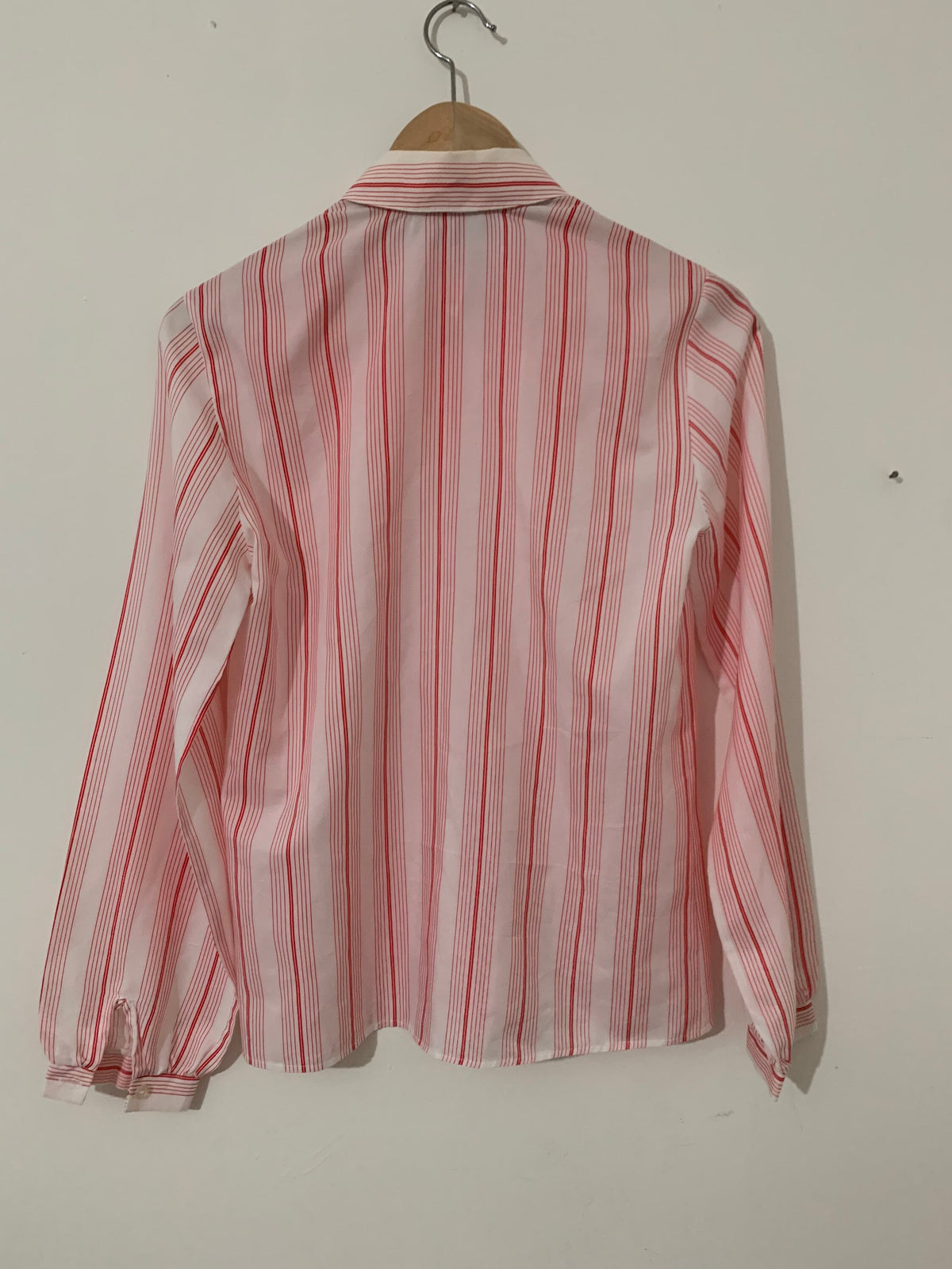 Vintage red Blouse Shirt red and white stripe pattern blouse vintage Debenhams 80s, vintage blouse, vintage top, vintage, vintage shirt, vin