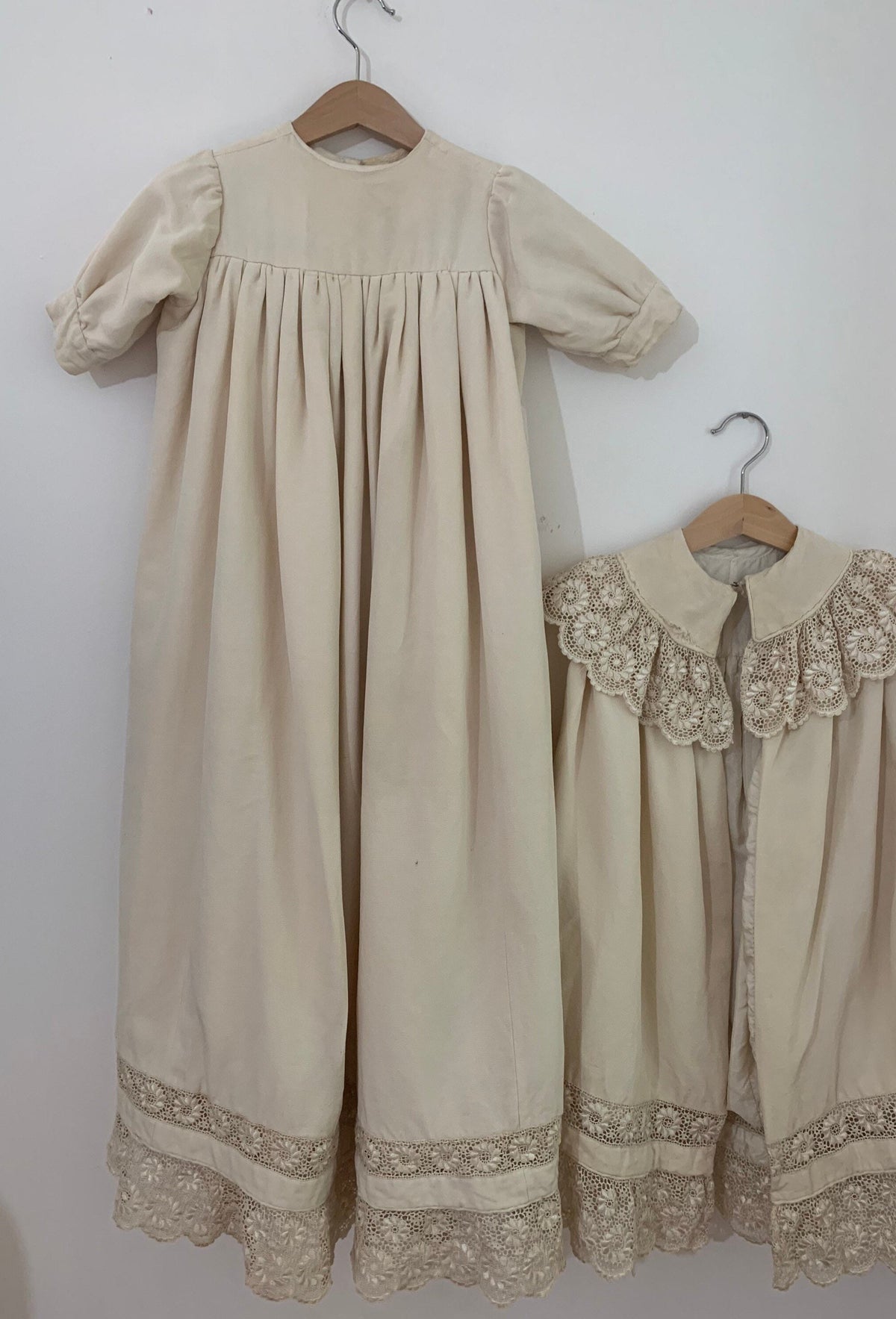 Antique Silk Christening Gown and cape, 19th Century Christening Gown, Heirloom Christening Gown, Antique Christening Cape Silk Exceptional