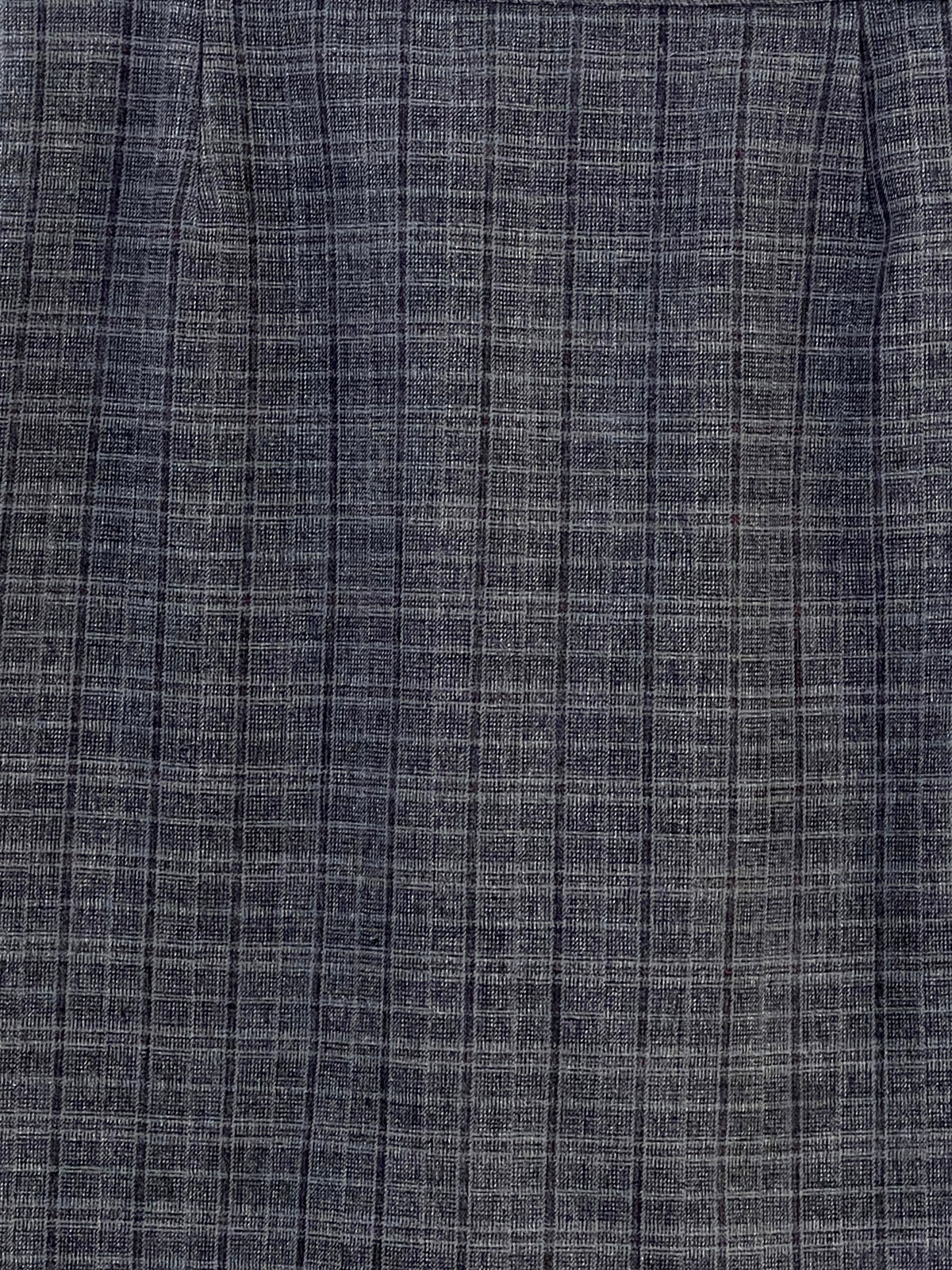 Vintage Checked Skirt Midi Length Grey and dark red checked skirt UK Size 14-16