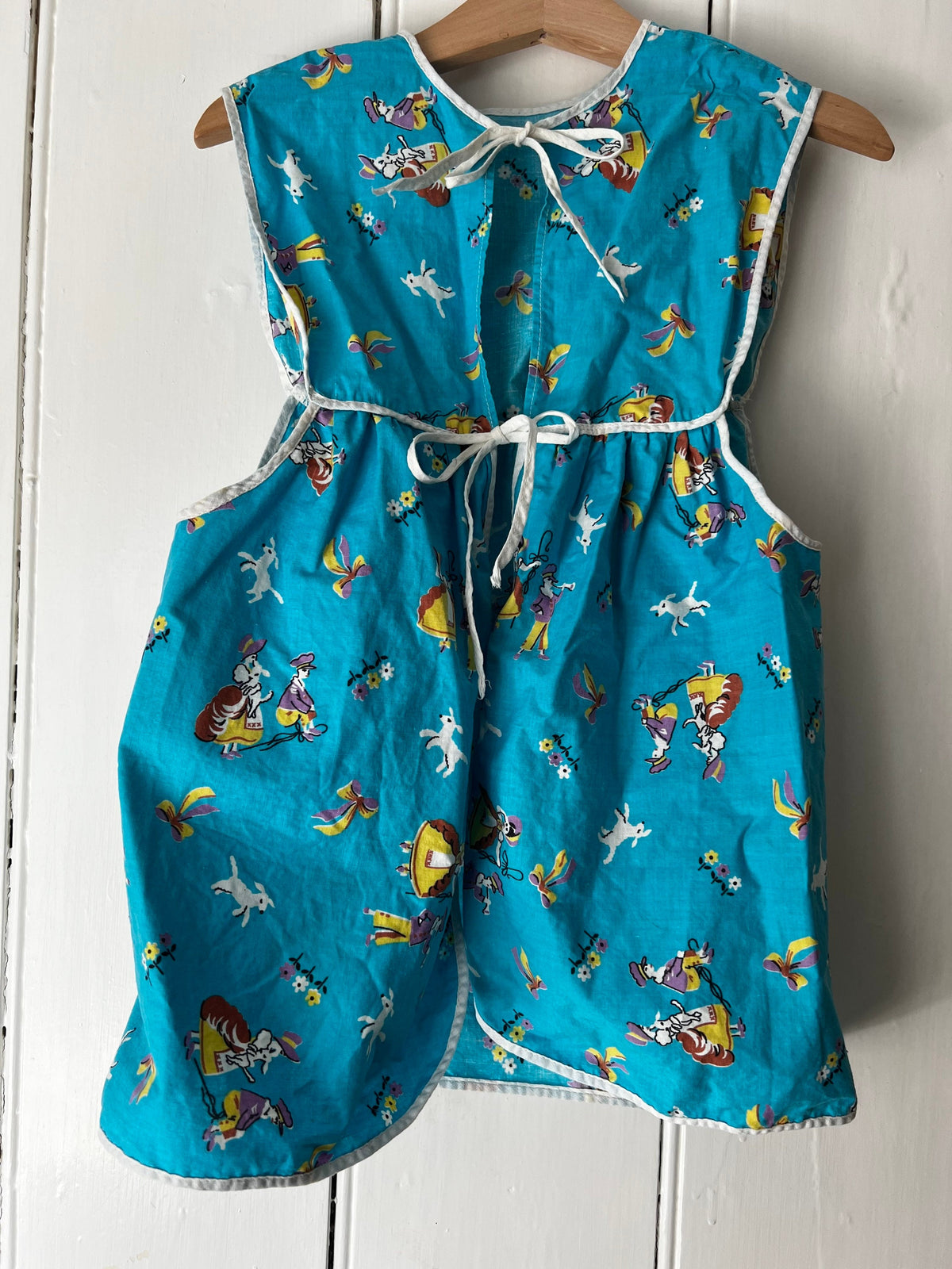 Vintage Girls Pinafore Dress - Blue Over Dress Baby Dress 2-3 years, vintage baby dress, vintage dress, vintage toddler clothing, vintage