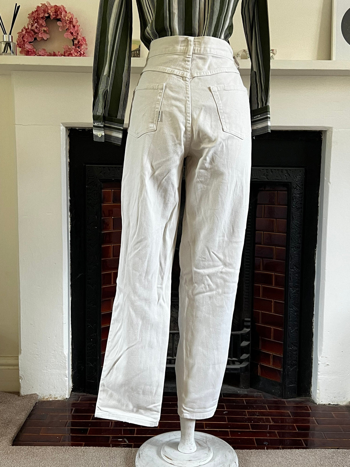 Vintage off White Giorgio 90s Jeans - White Jeans W32” L30” UK12