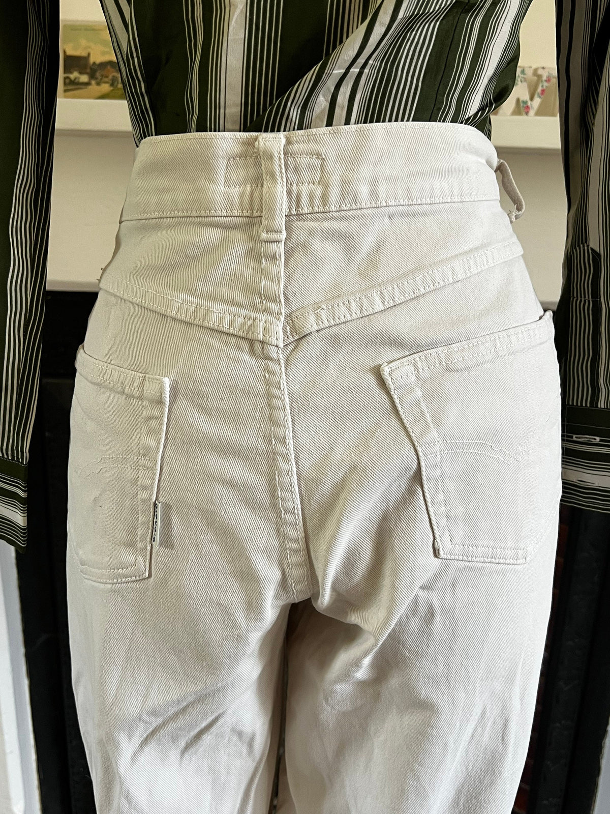 Vintage off White Giorgio 90s Jeans - White Jeans W32” L30” UK12