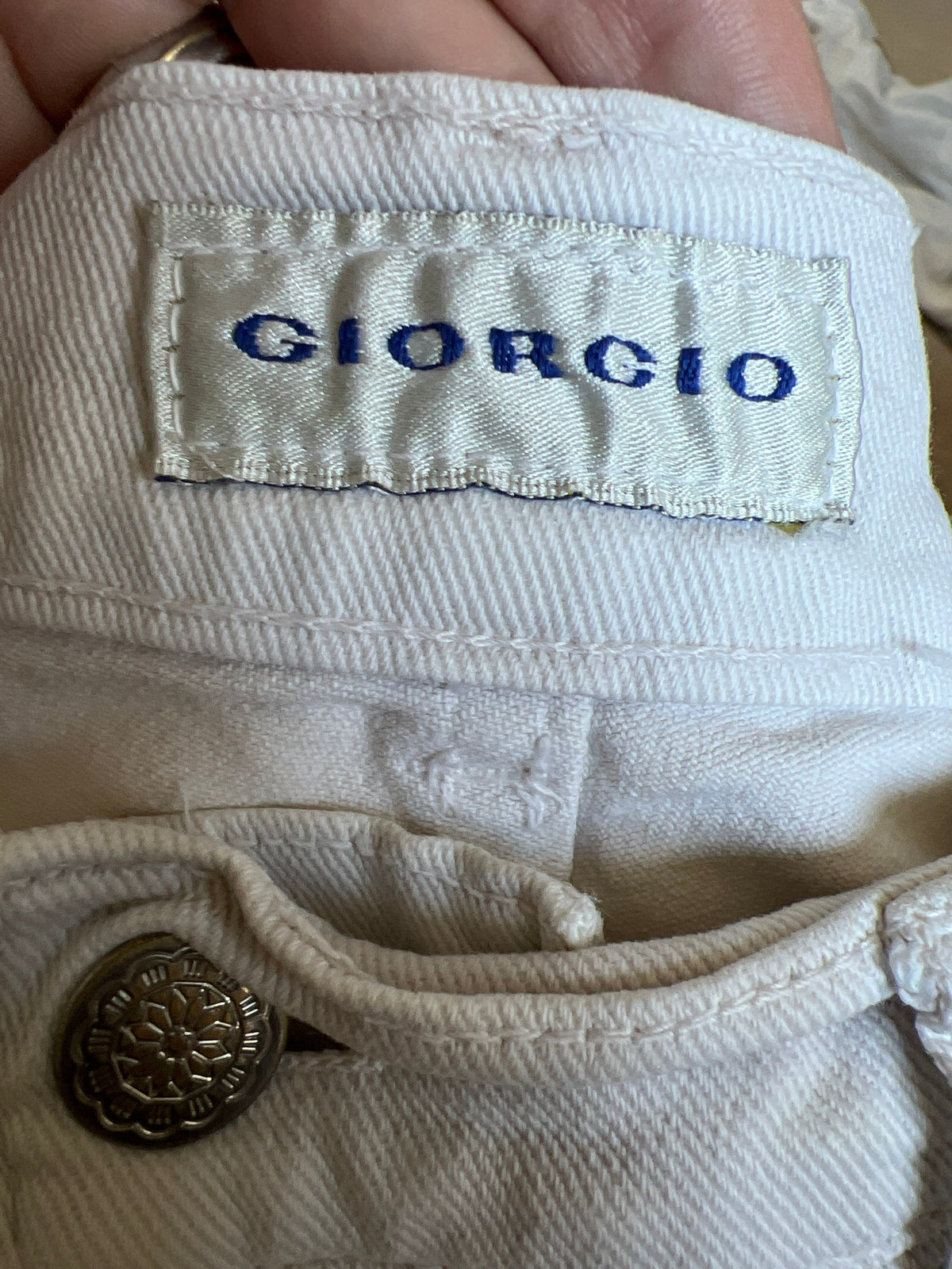 Vintage off White Giorgio 90s Jeans - White Jeans W32” L30” UK12