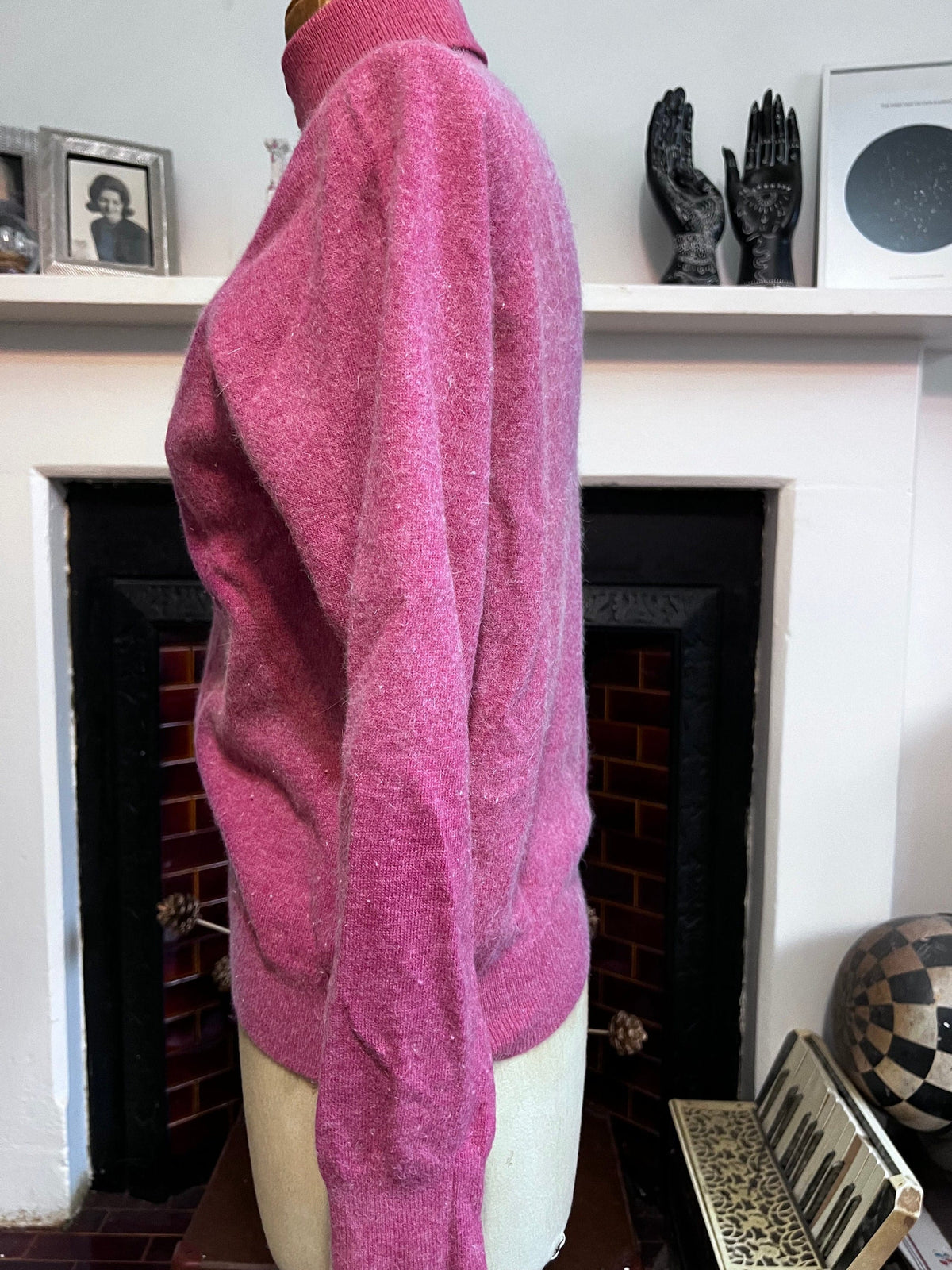 Vintage raspberry pink jumper lambswool jumper pink jumper, vintage knitwear, vintage pullover, vintage jumper, 1950s, vintage knitwear ango