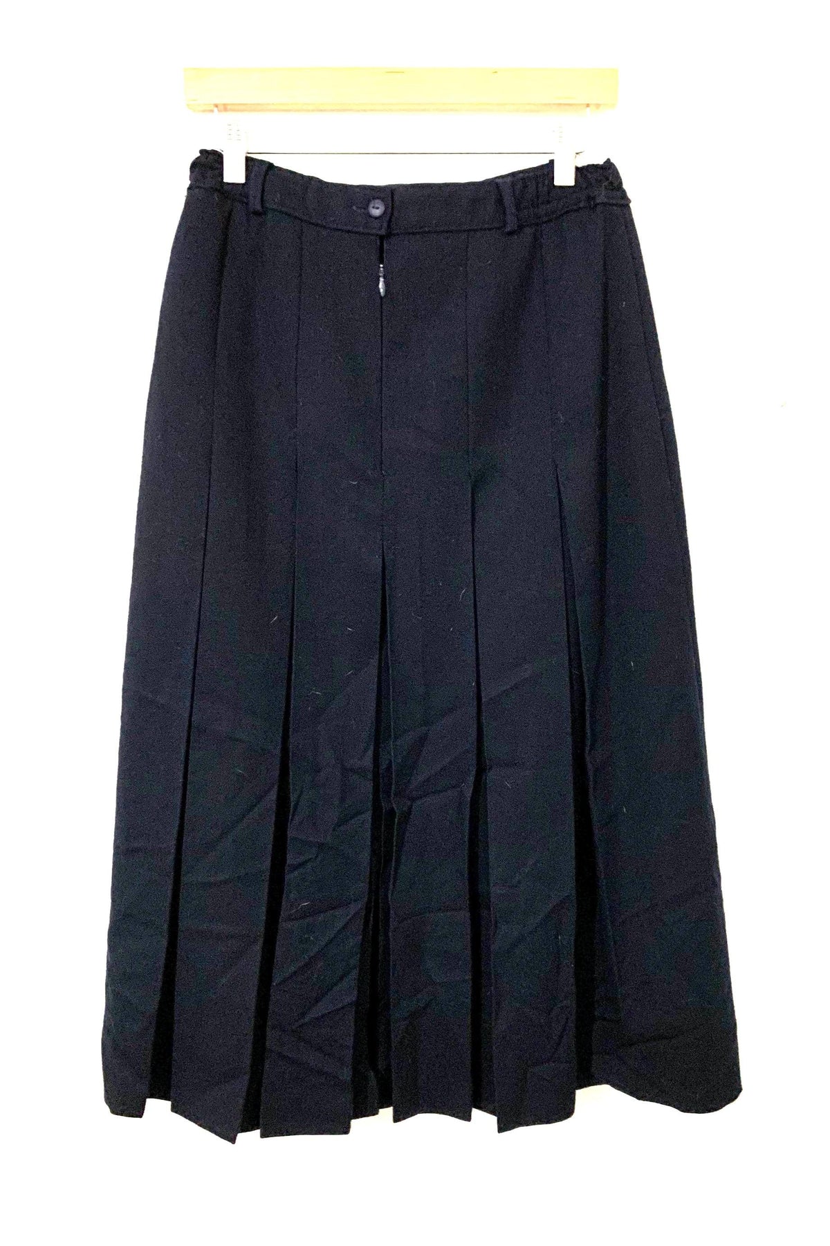Vintage Navy Blue Pencil Skirt Knee Length UK Size 12 - Straven, vintage skirt, vintage clothing, ladies vintage skirt, navy vintage skirt